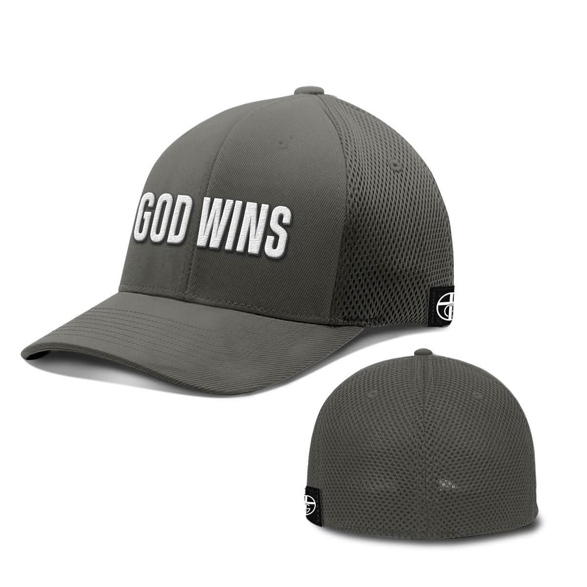 Our True God Hat Flexfit / Charcoal / S/M God Wins Hats