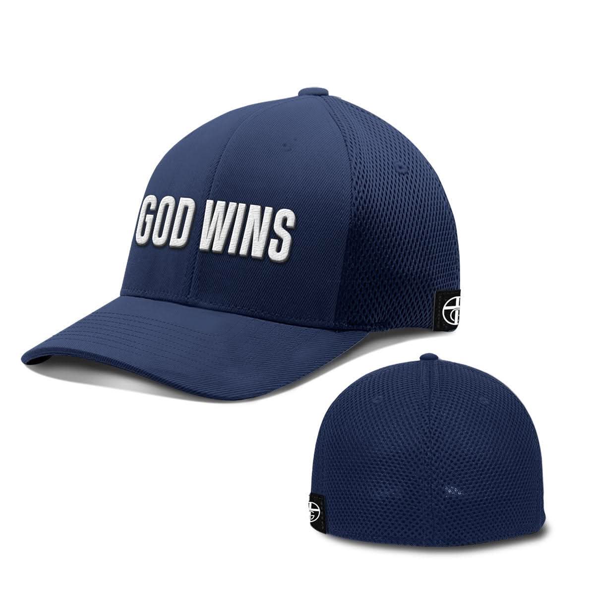 Our True God Hat Flexfit / Deep Navy / S/M God Wins Hats