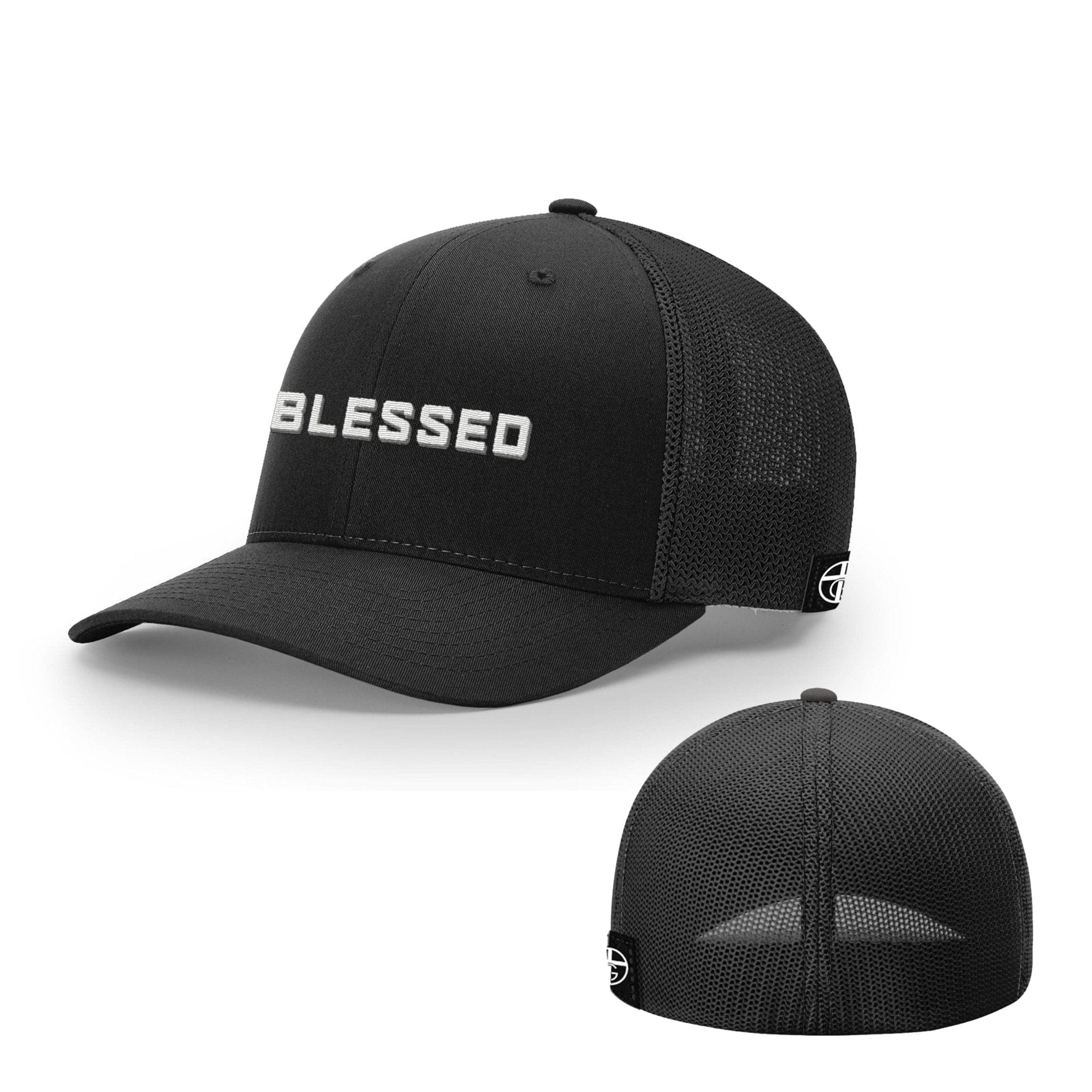 Our True God Hat Flexfit / Full Black / S/M Blessed Hats