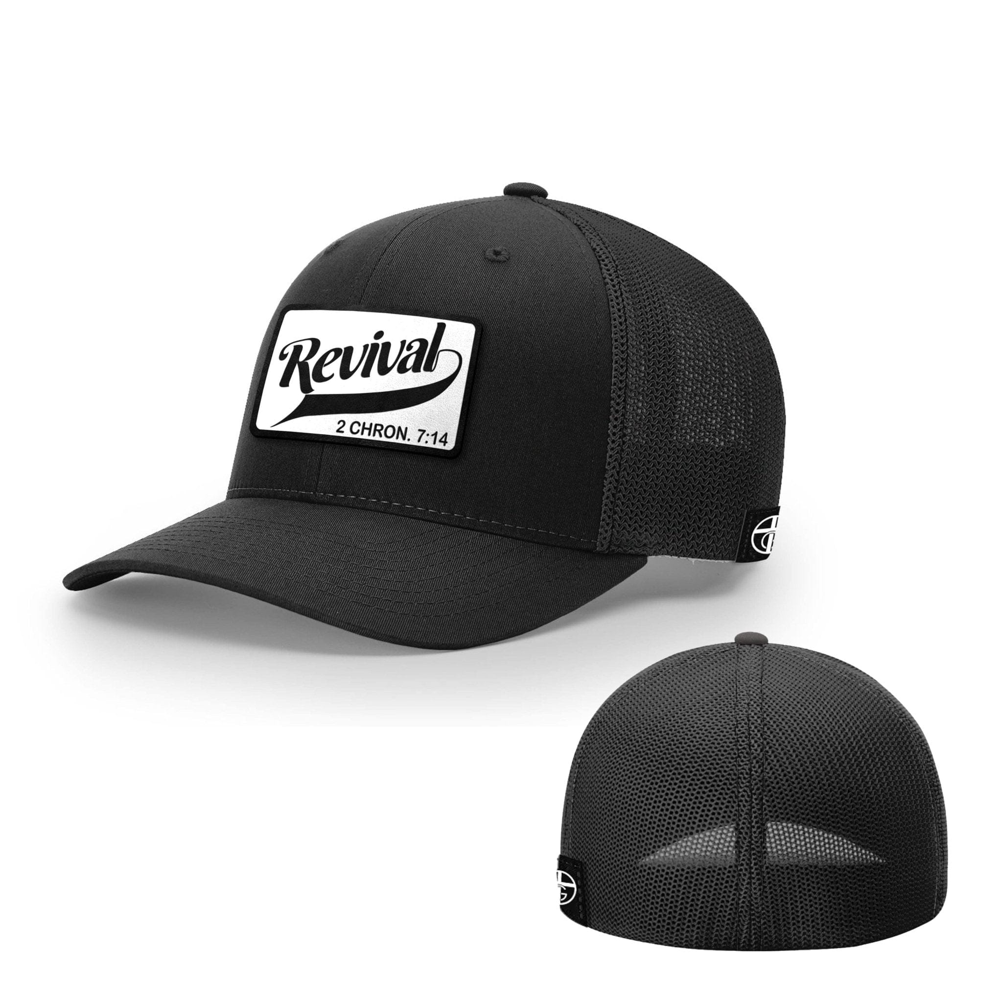 Our True God Hat Flexfit / Full Black / S/M Revival Patch Hats