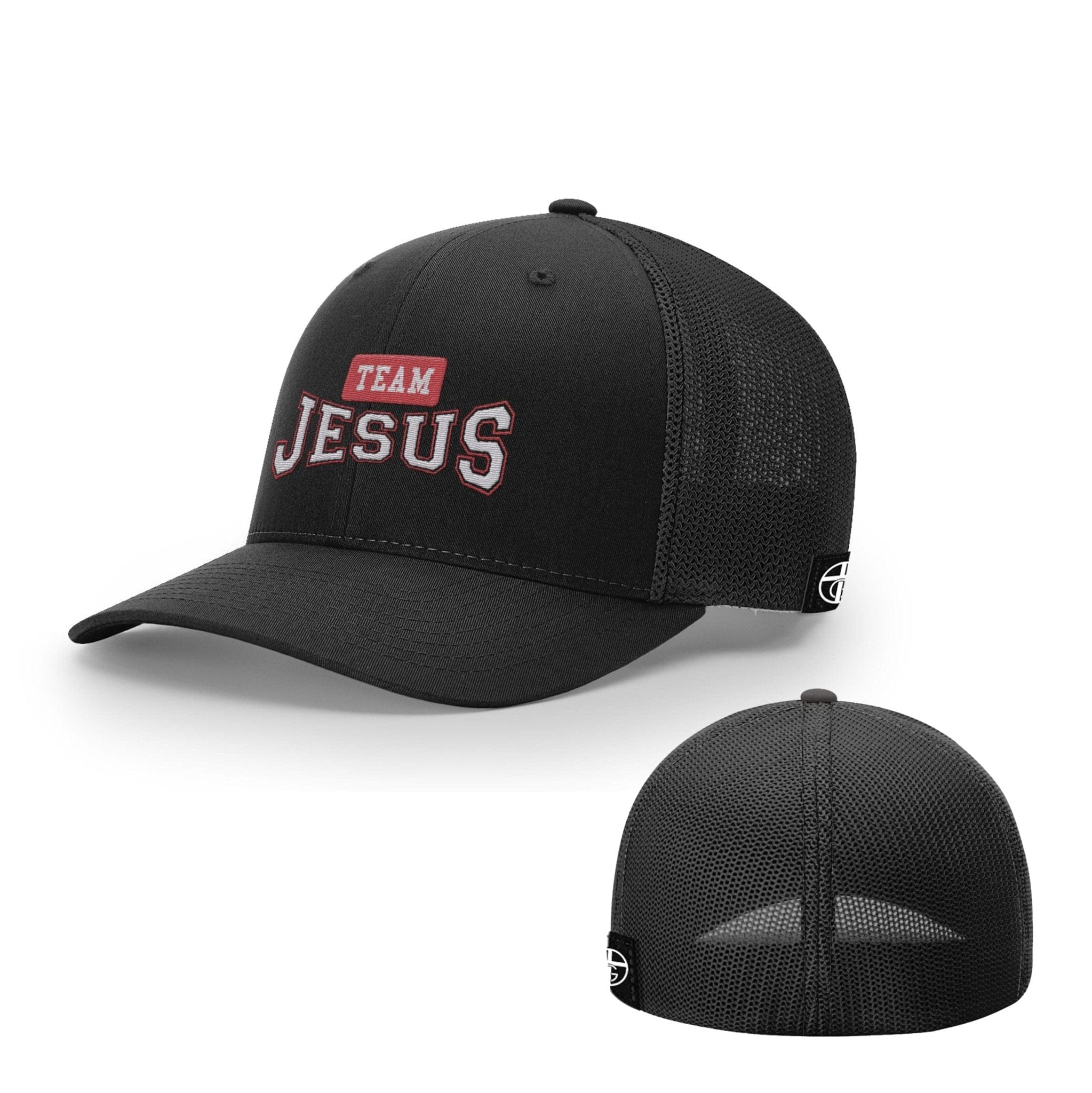 Our True God Hat Flexfit / Full Black / S/M Team Jesus Hats