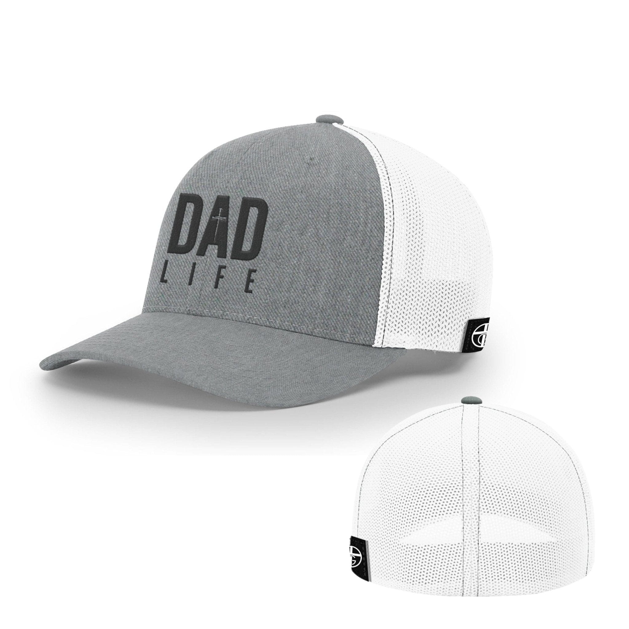 Our True God Hat Flexfit / Heather and White / S/M Dad Life Hats