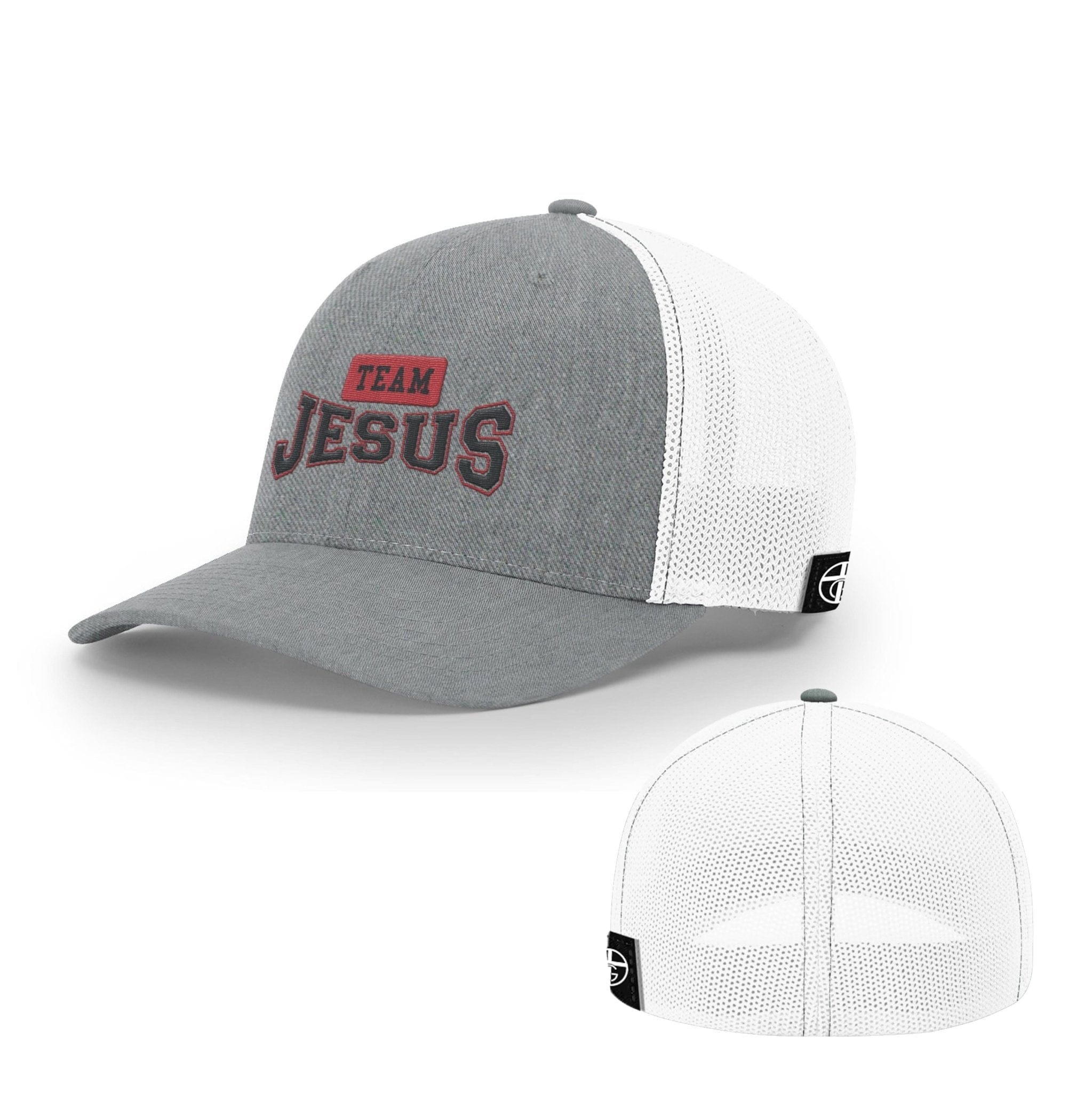 Our True God Hat Flexfit / Heather and White / S/M Team Jesus Hats