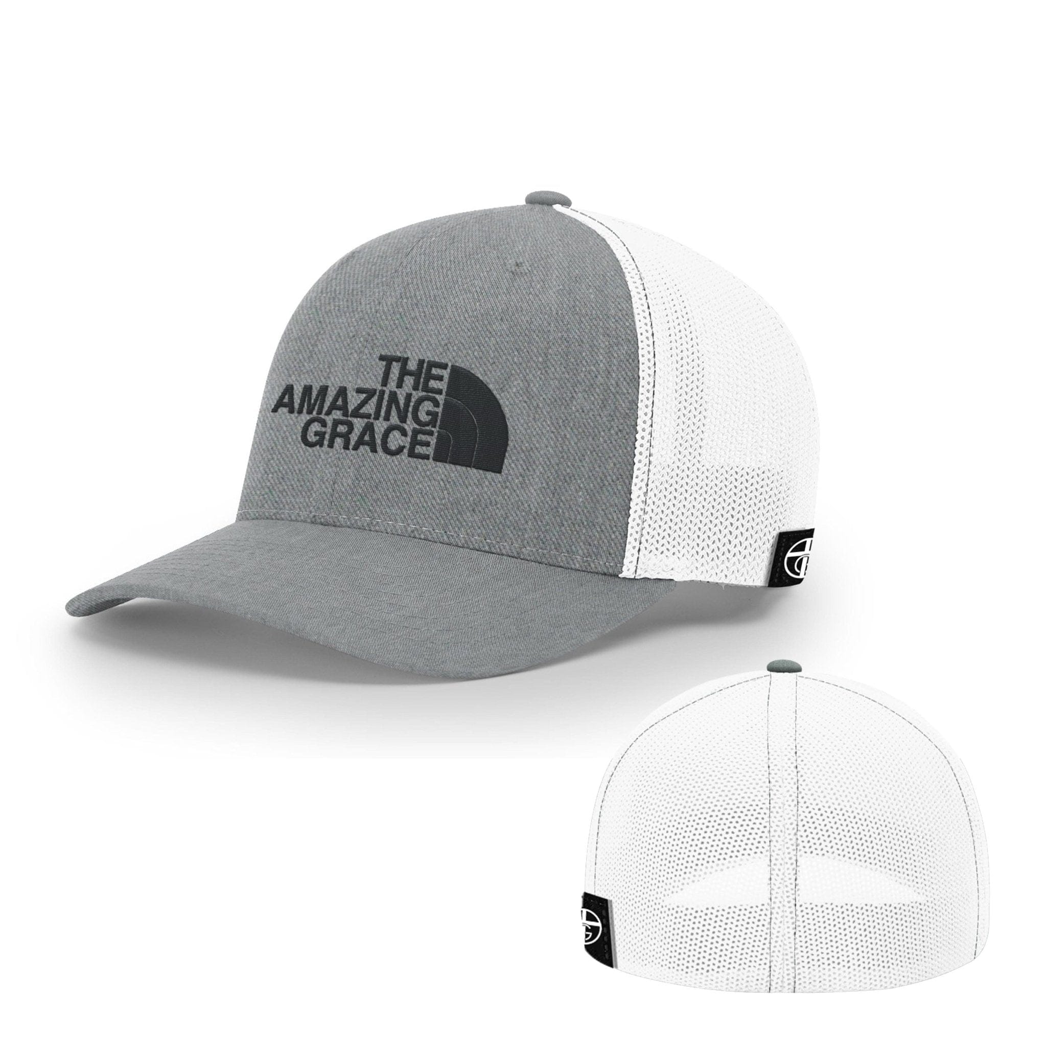 Our True God Hat Flexfit / Heather and White / S/M The Amazing Grace Hats