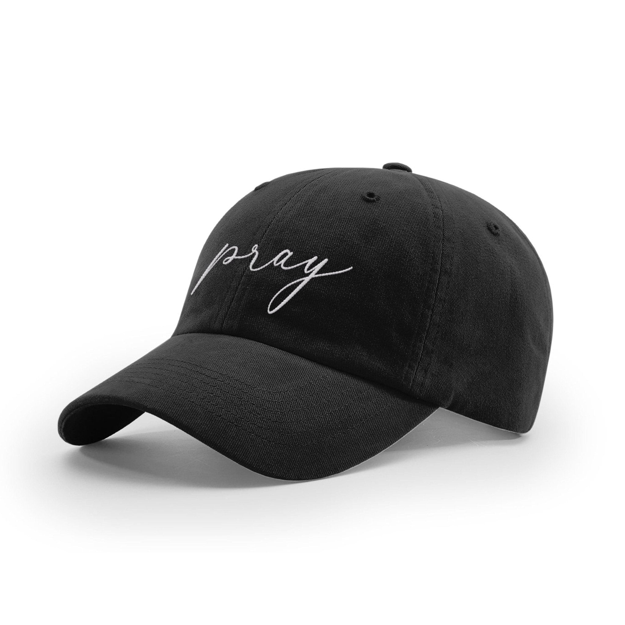 Our True God Hat Garment Washed Twill / Black / One Size Pray Ladies Hats
