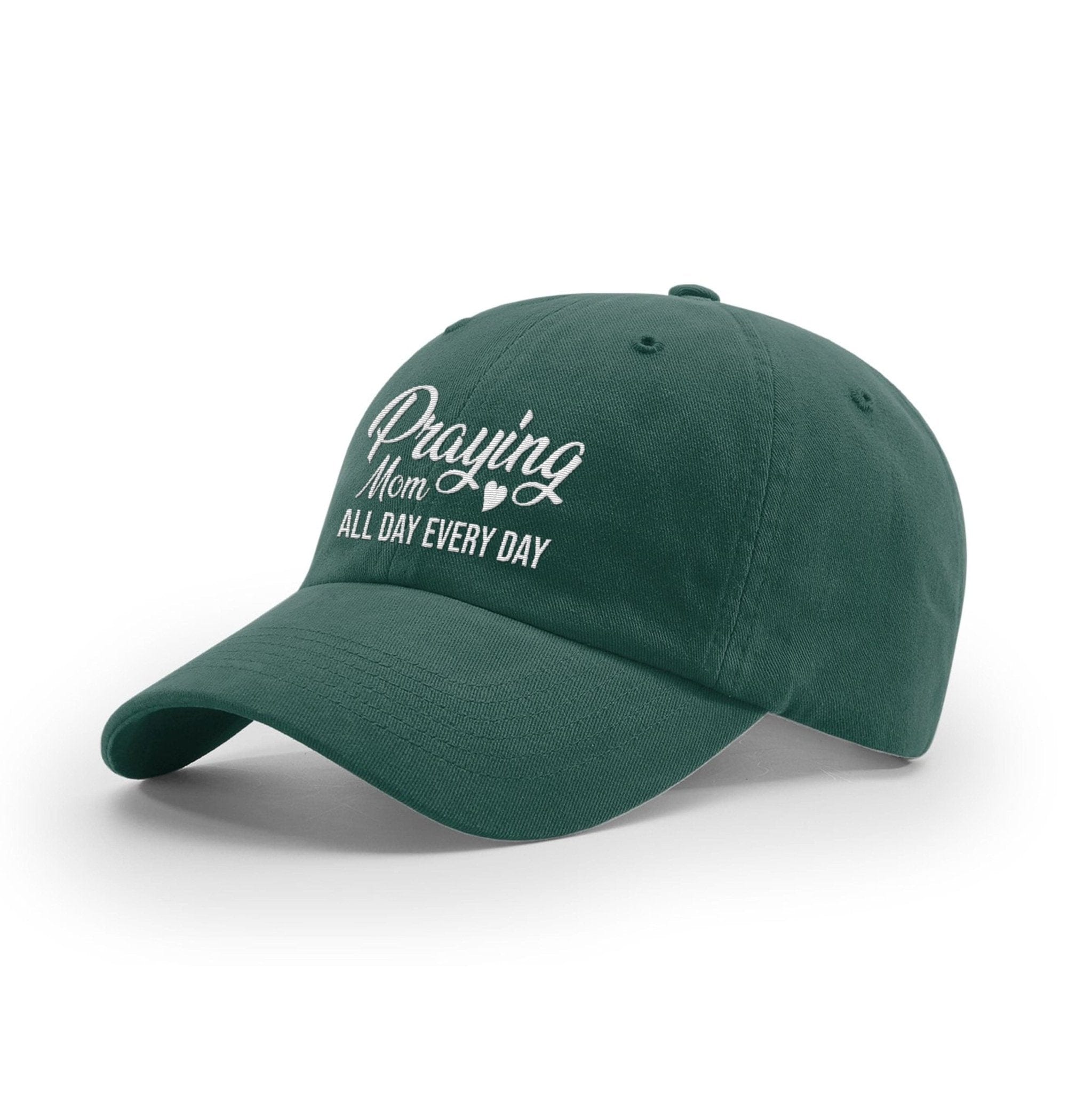 Our True God Hat Garment Washed Twill / Dark Green / One Size Praying Mom All Day Every Day Ladies Hats