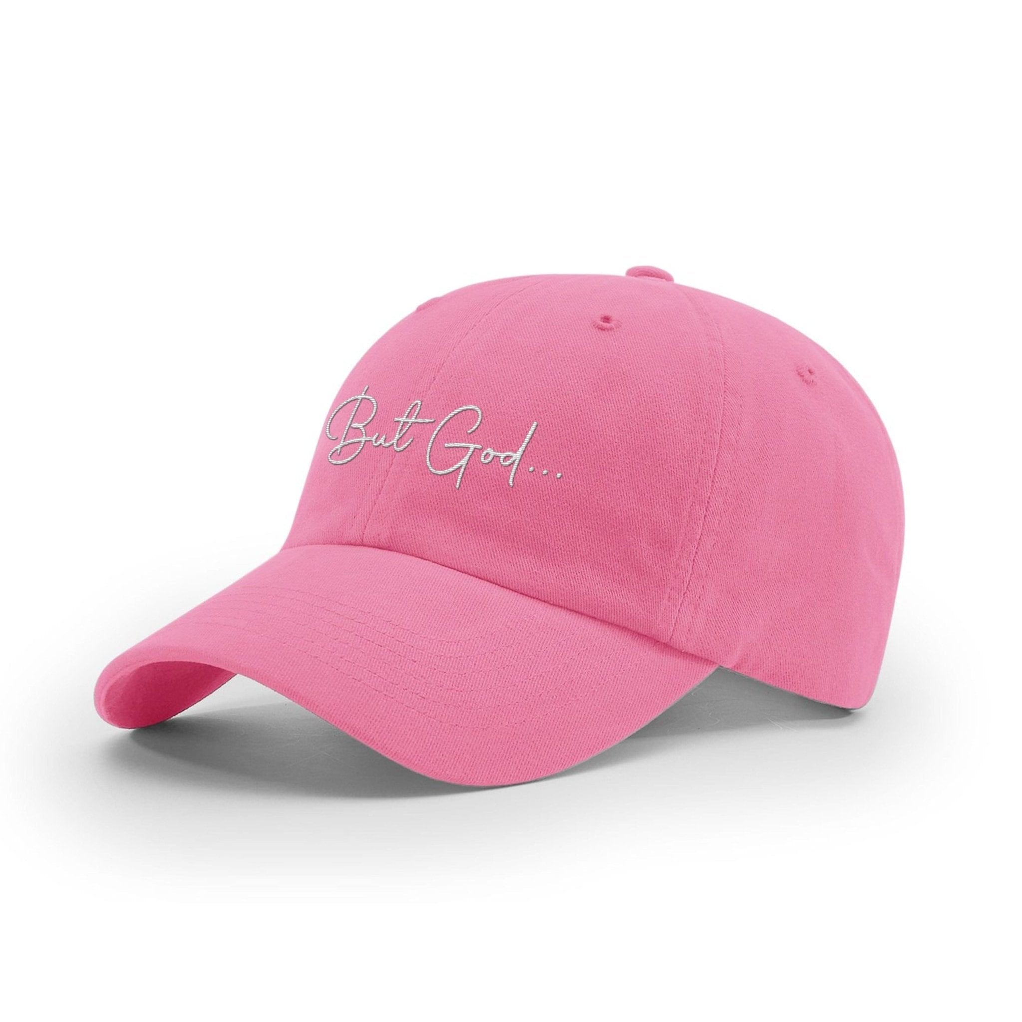 Our True God Hat Garment Washed Twill / Hot Pink / One Size But God... Ladies Hats