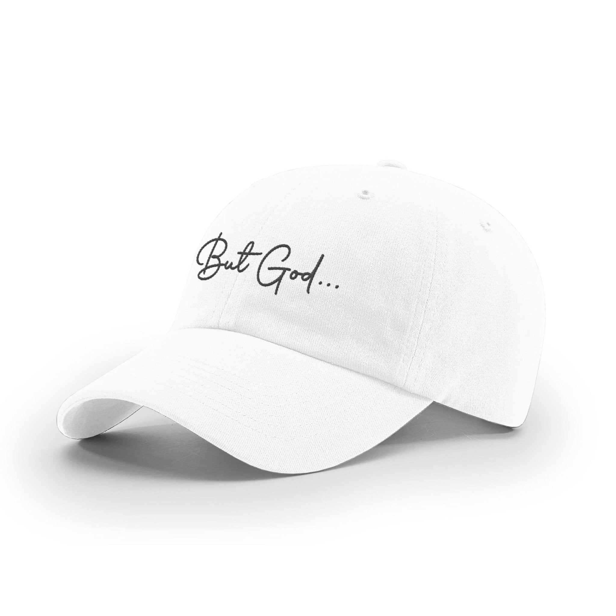 Our True God Hat Garment Washed Twill / White / One Size But God... Ladies Hats