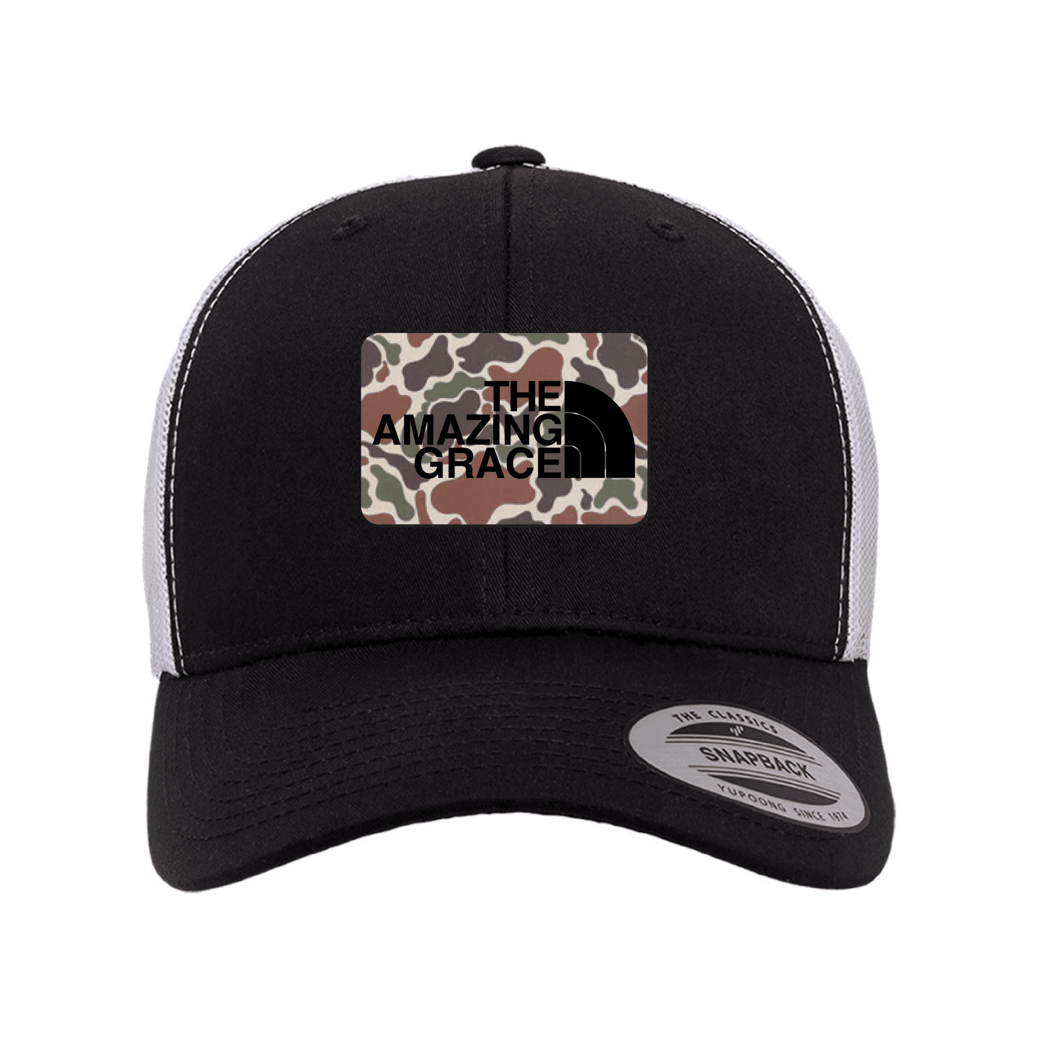 Our True God Hat Snapback / Black and White / One Size The Amazing Grace Fowl Play Camo Patch Fall Collection Hats