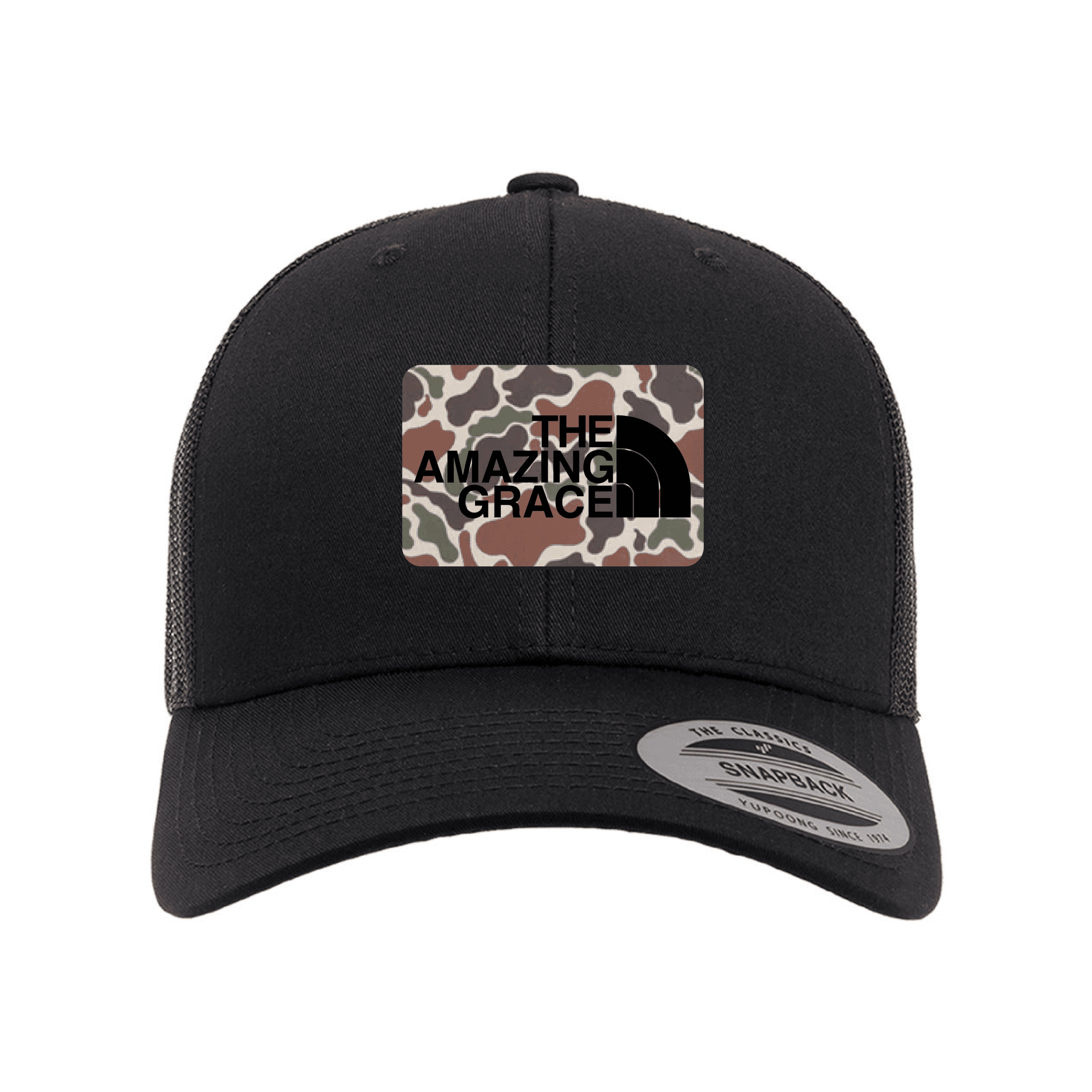 Our True God Hat Snapback / Black / One Size The Amazing Grace Fowl Play Camo Patch Fall Collection Hats