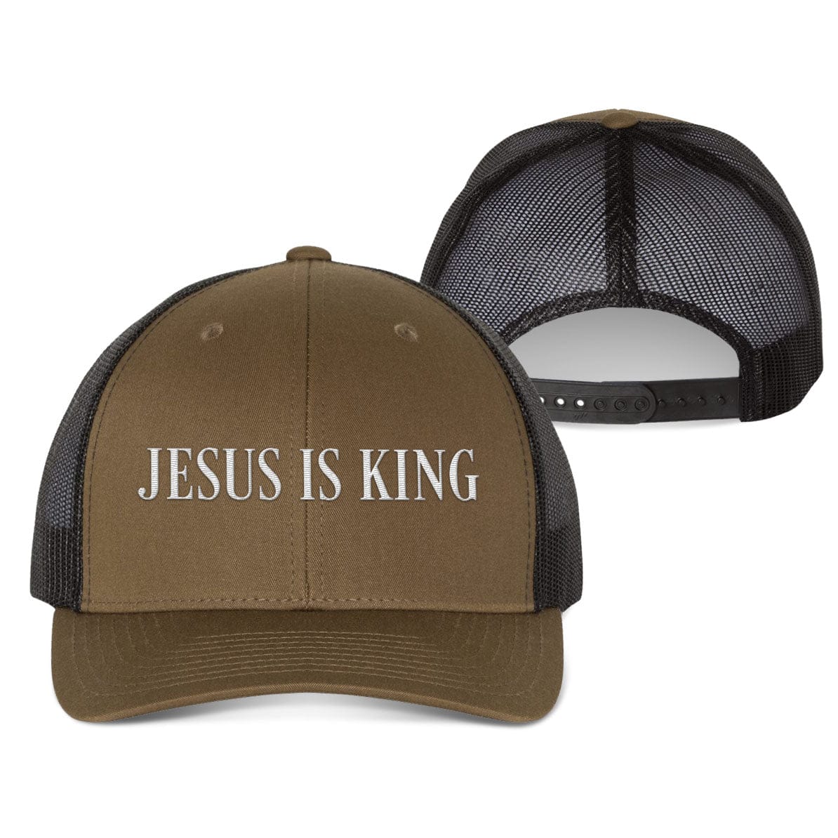 Our True God Hat Snapback / Coyote Brown and Black / One Size JESUS IS KING Fall Collection Hats