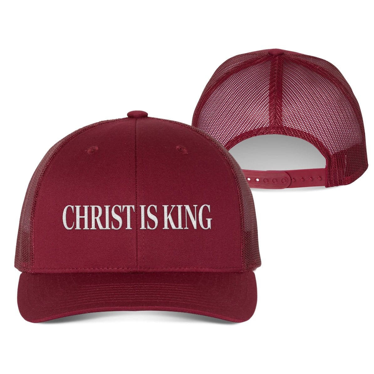 Our True God Hat Snapback / Cranberry / One Size Christ Is King Fall Collection Hats