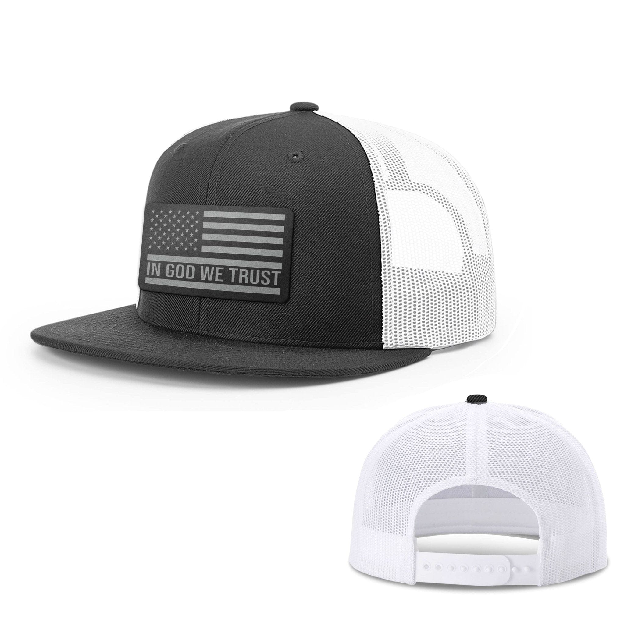 Our True God Hat Snapback Flatbill / Black and White / One Size In God We Trust Flag DBD Edition Patch Hats