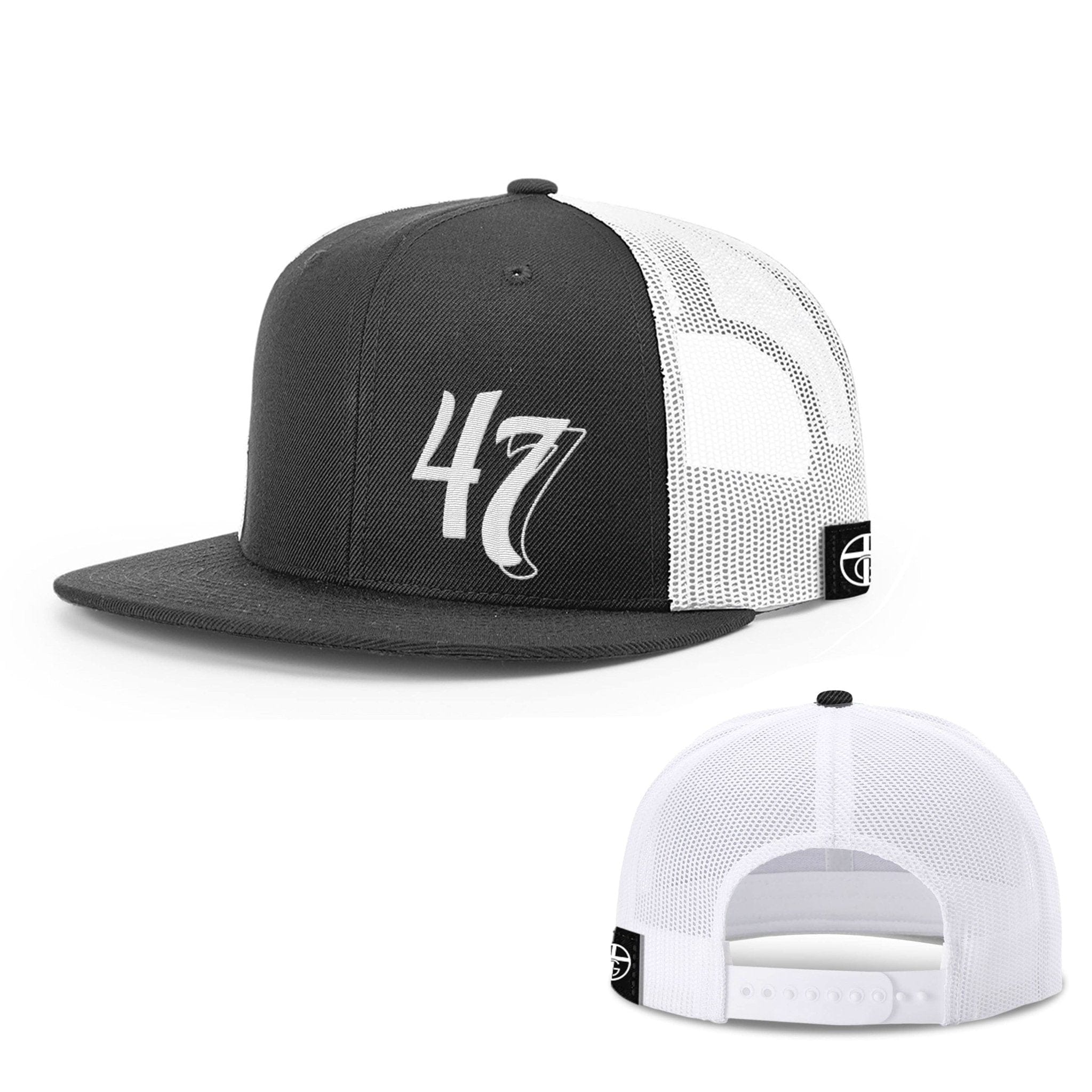 Our True God Hat Snapback Flatbill / Black and White / One Size Psalm 47:7 Lower Left Hats