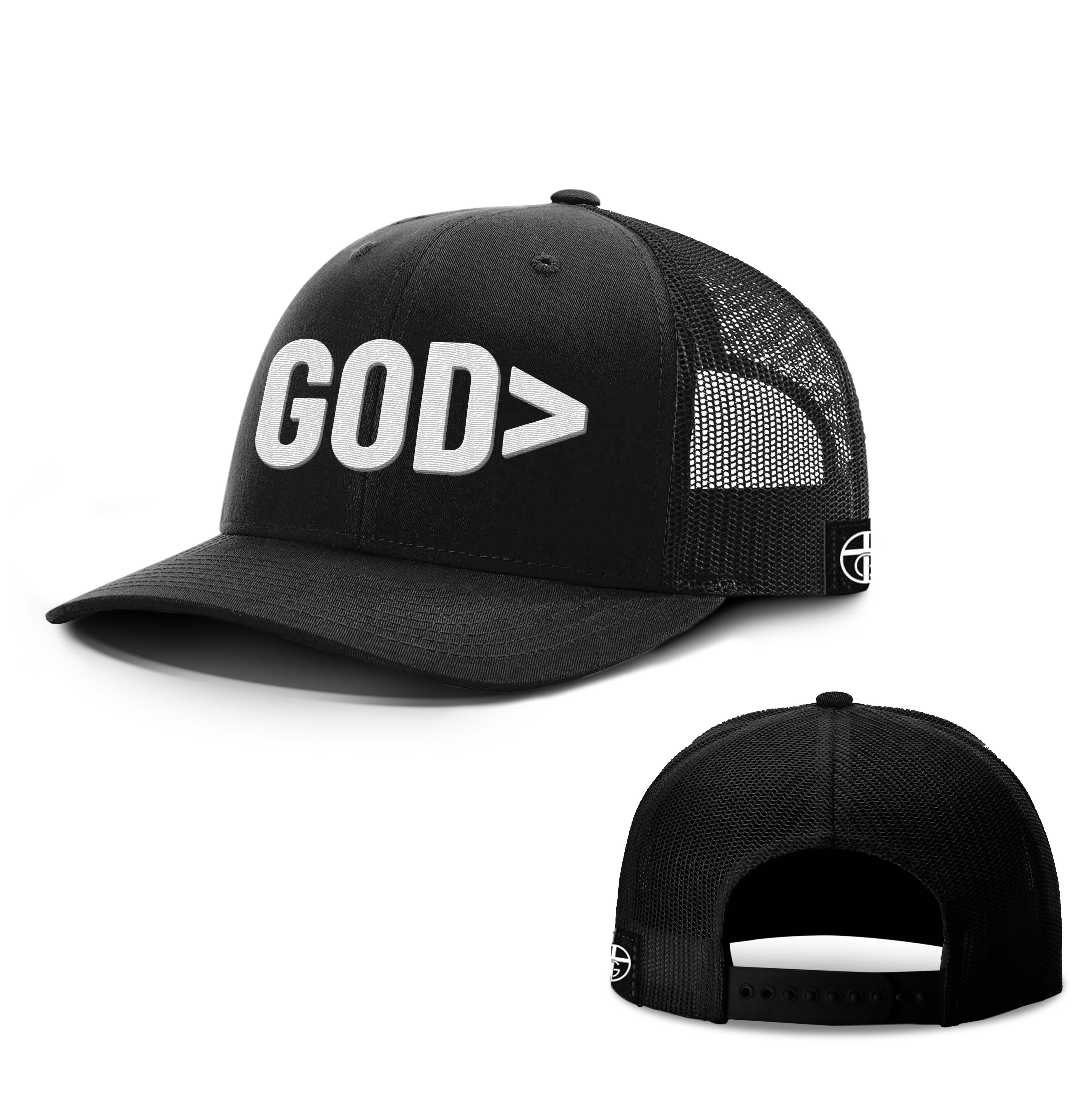 Our True God Hat Snapback / Full Black / One Size God is Greater Hats