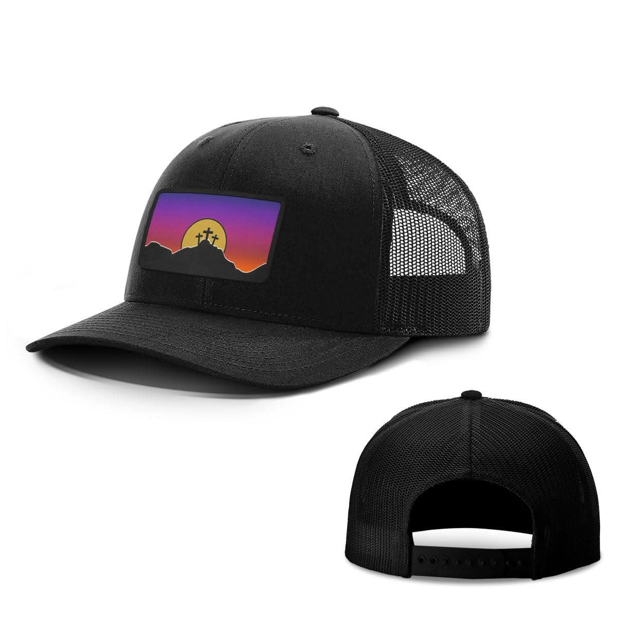 Our True God Hat Snapback / Full Black / One Size Good Friday Patch Hats