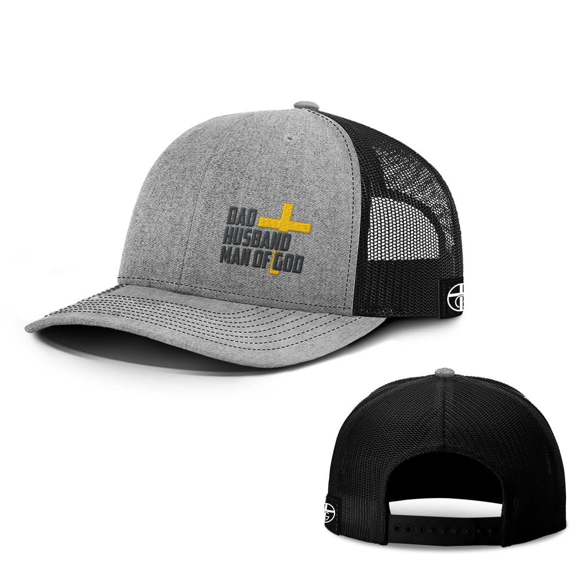 Our True God Hat Snapback / Heather and Black / One Size Dad, Husband, Man of God Hats