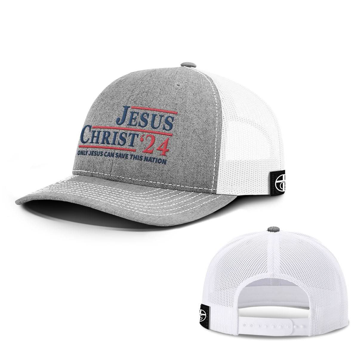 Our True God Hat Snapback / Heather and White / One Size Jesus Christ'24 Hats
