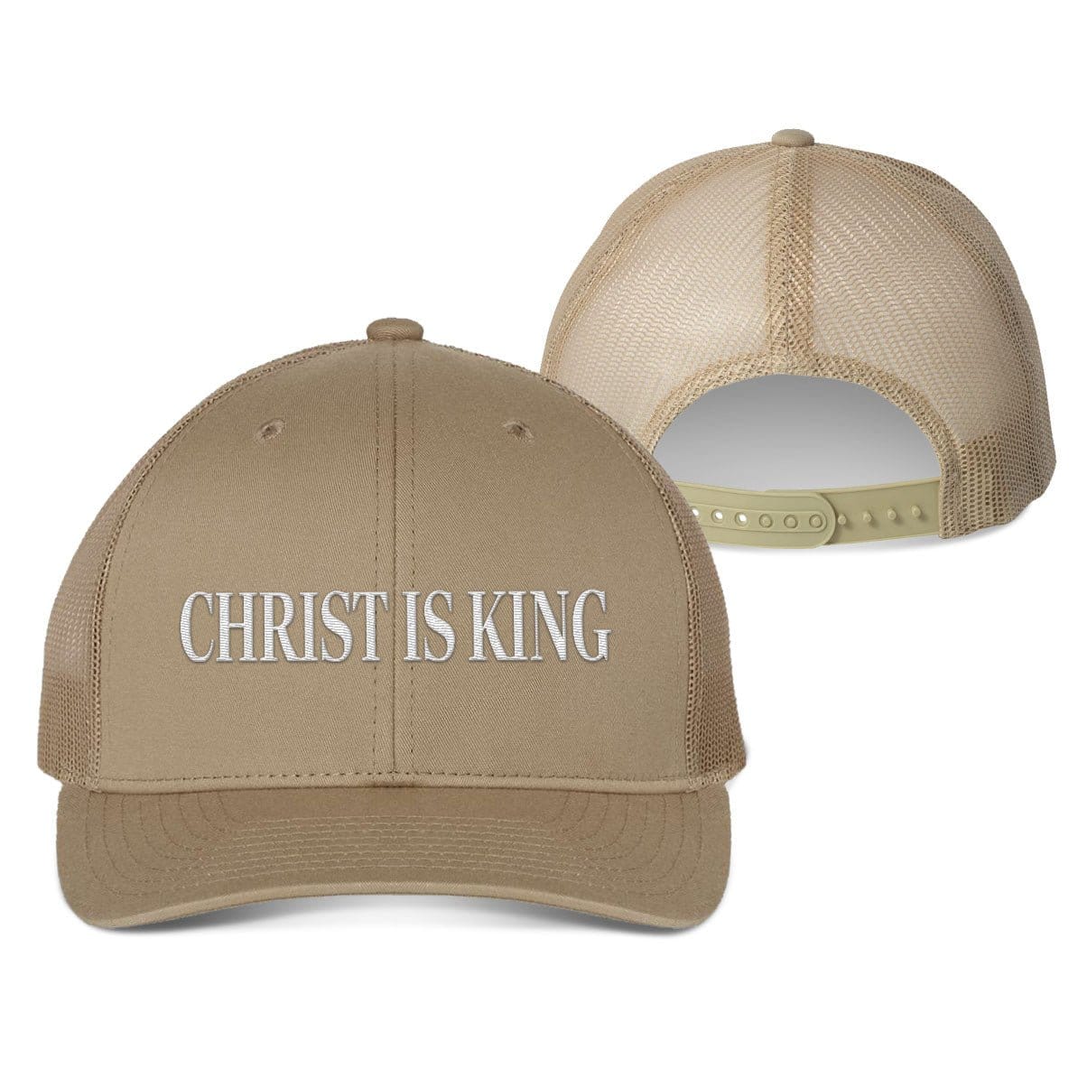Our True God Hat Snapback / Khaki / One Size Christ Is King Fall Collection Hats