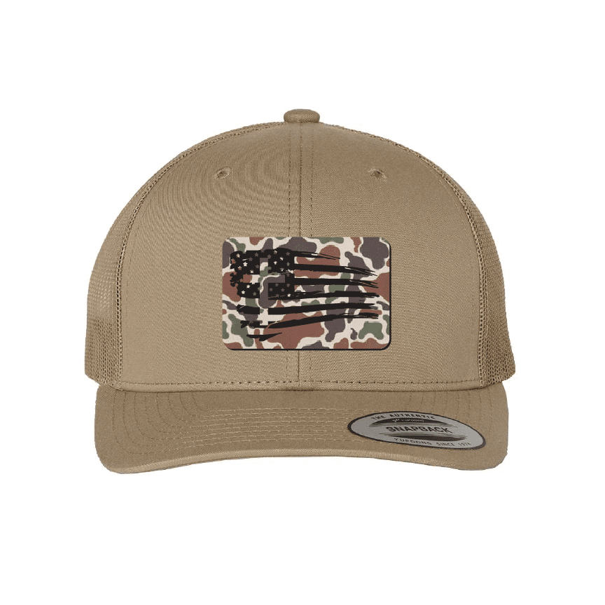 Our True God Hat Snapback / Khaki / One Size Tattered Flag Cross Fowl Play Camo Patch Fall Collection Hats