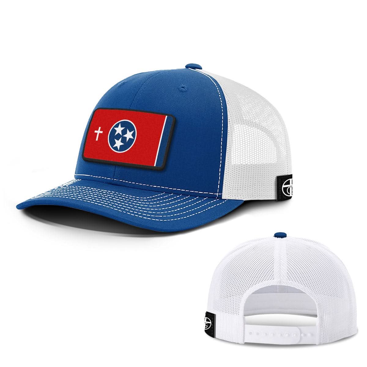 Our True God Hat Snapback / Royal Blue and White / One Size Tennessee is God's Country Patch Hats