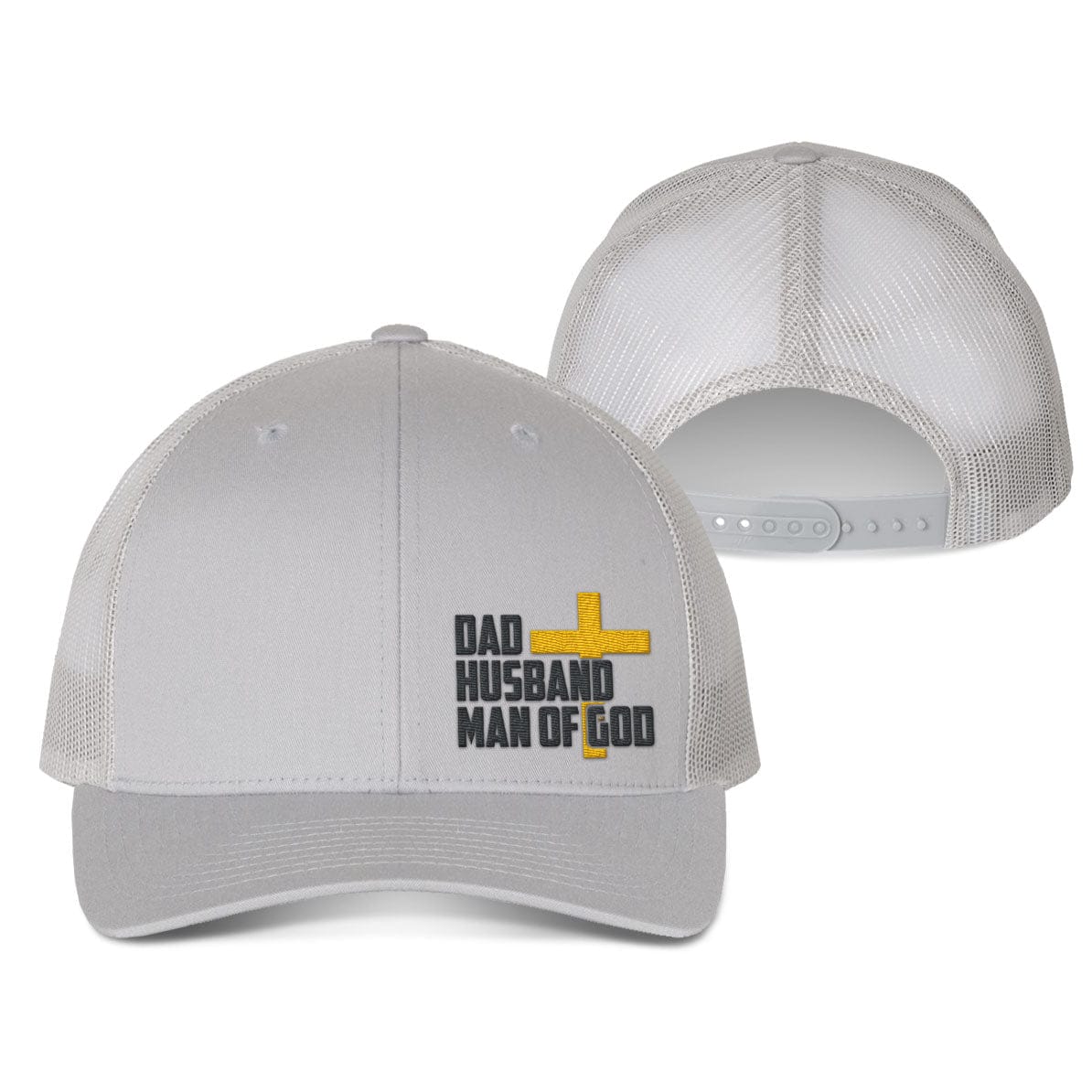 Our True God Hat Snapback / Silver / One Size Dad, Husband, Man of God Fall Collection Hats