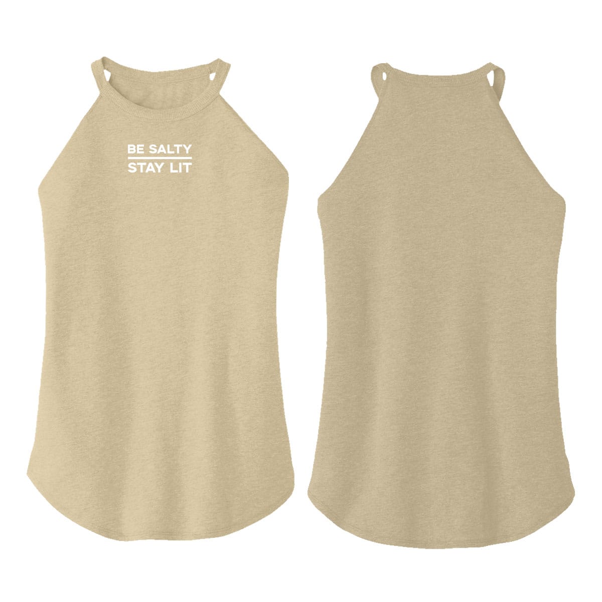 OurTrueGod Customs Apparel Be Salty Stay Lit Rocker Tank (Front)