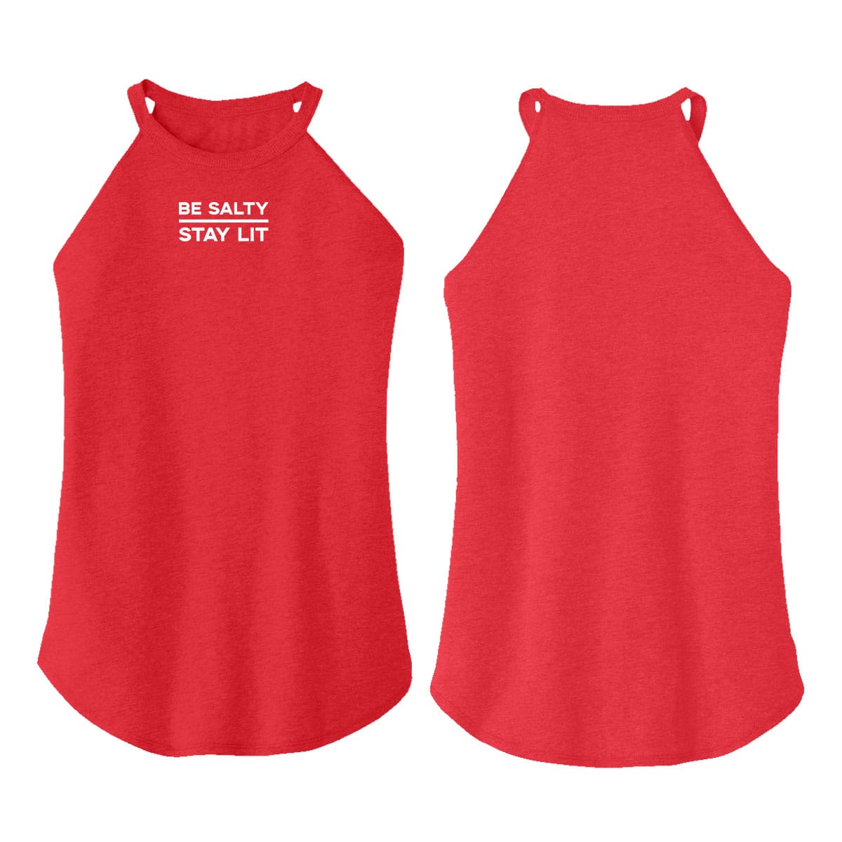 OurTrueGod Customs Apparel Be Salty Stay Lit Rocker Tank (Front)