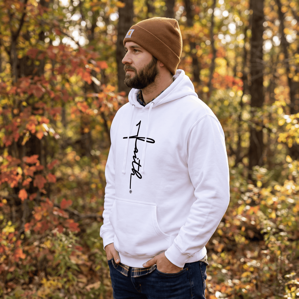 OurTrueGod Customs Apparel Faith Cross Hoodie