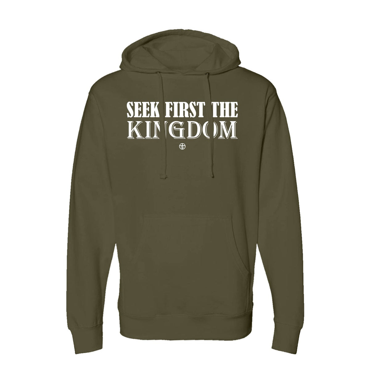 Seek First The Kingdom Hoodie in Army