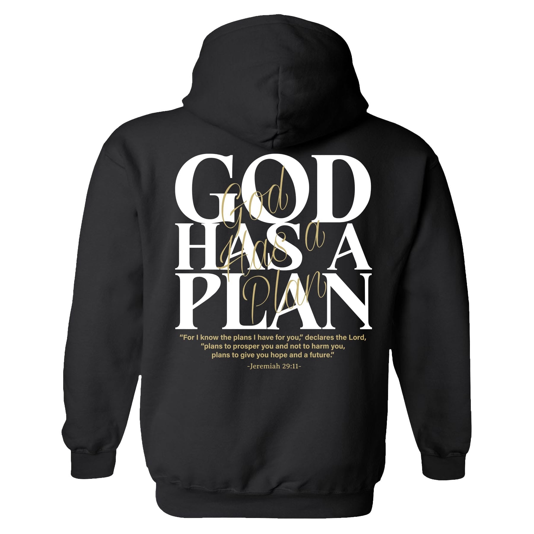 OurTrueGod Customs Apparel Hoodie / Black / S God Has A Plan Hoodie