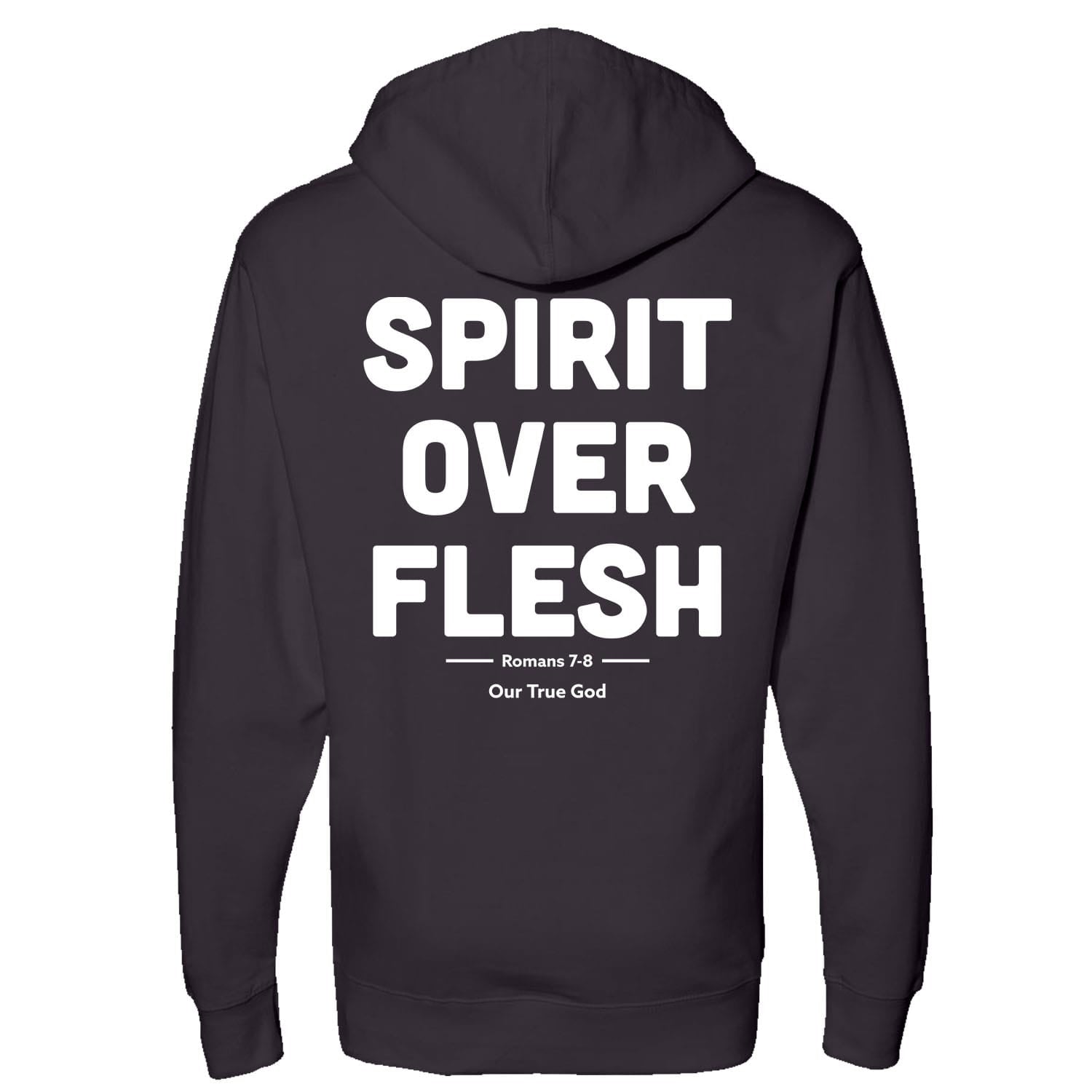 OurTrueGod Customs Apparel Hoodie / Black / S Romans 7: Spirit Over Flesh Hoodie