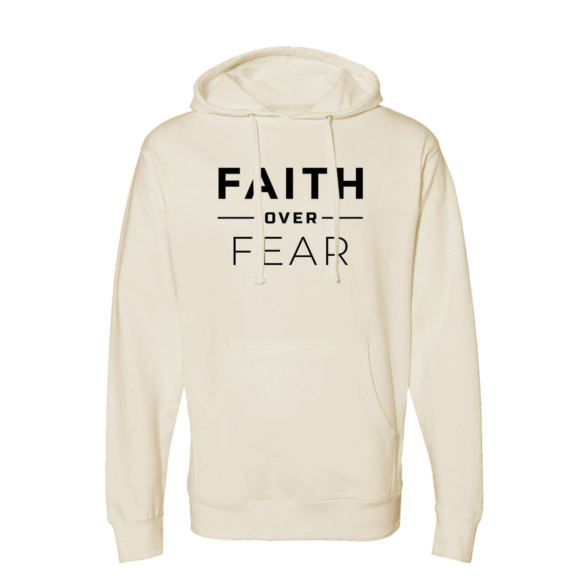 Faith Over Fear Hoodie in Bone