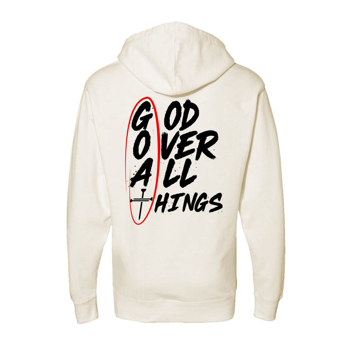 OurTrueGod Customs Apparel Hoodie / Bone / S God Over All Things Hoodie