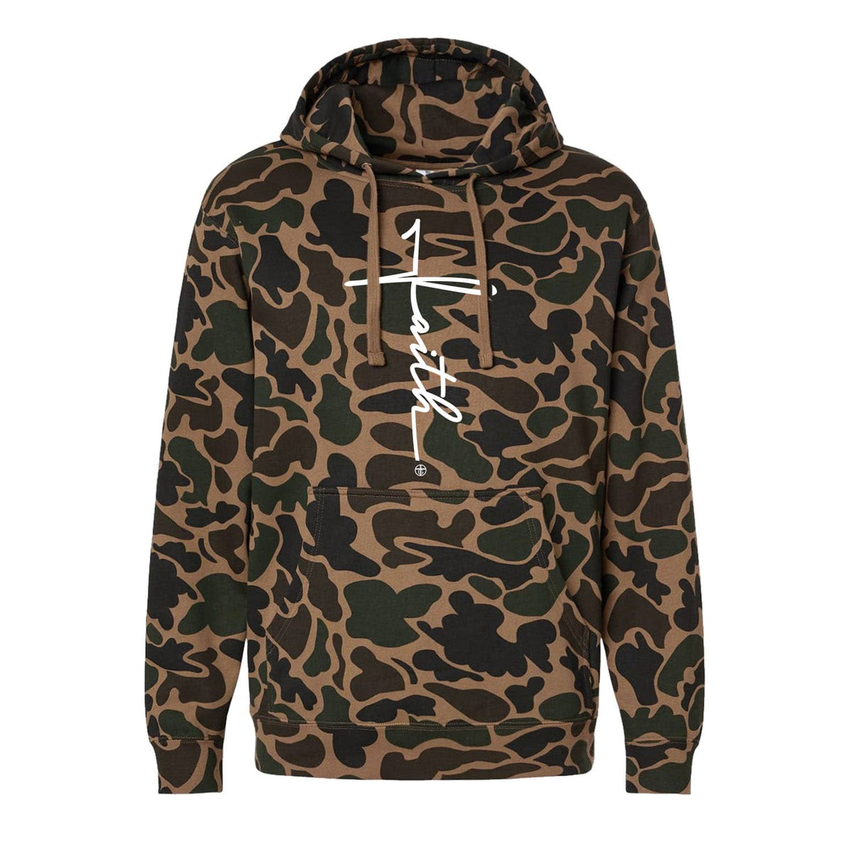 Faith Cross Hoodie in Duck Camo