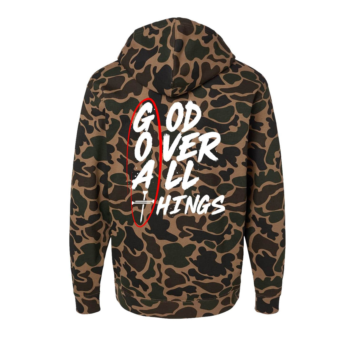 OurTrueGod Customs Apparel Hoodie / Duck Camo / S God Over All Things Hoodie