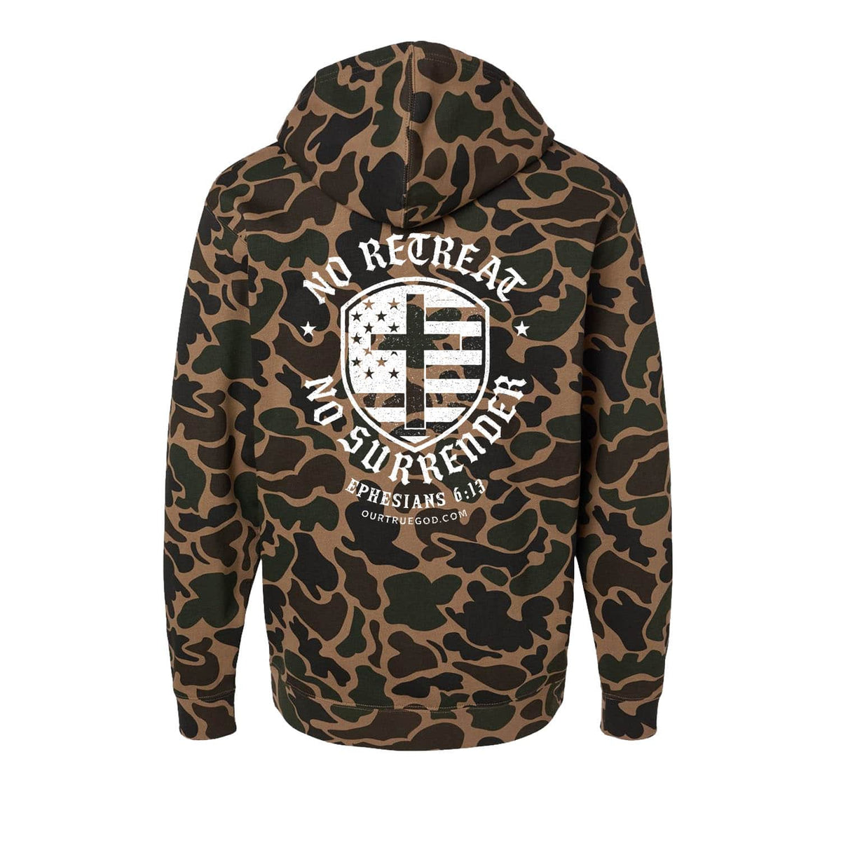 No Retreat Hoodie in Duck Camo