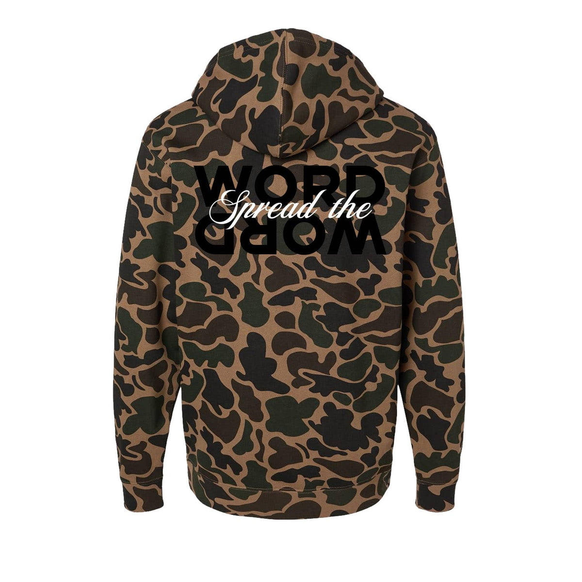 Spread The Word Hoodie in Duck Camo