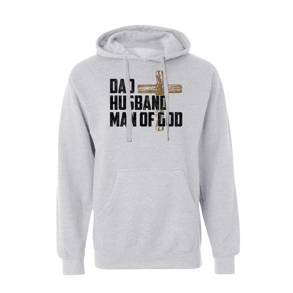 Dad, Husband, Man Of God Hoodie in Grey Heather