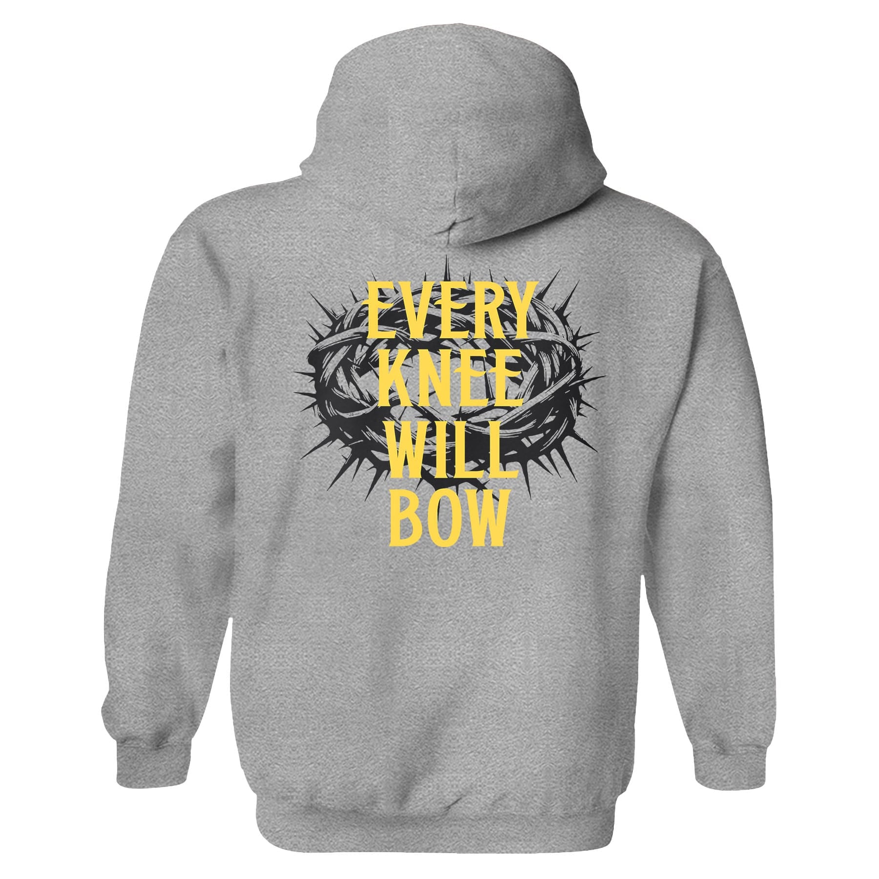 OurTrueGod Customs Apparel Hoodie / Grey / S Every Knee Will Bow Hoodie