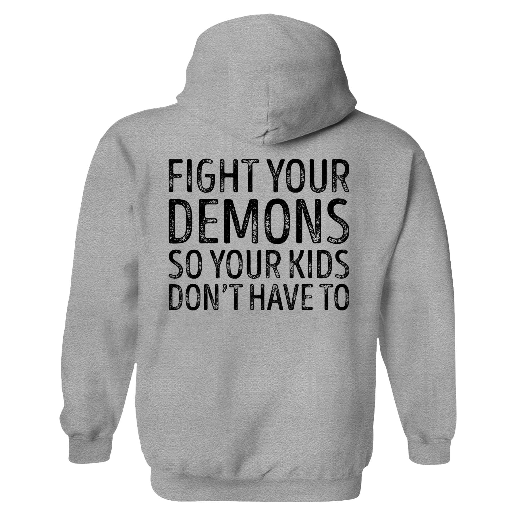OurTrueGod Customs Apparel Hoodie / Grey / S Fight Your Demons Hoodie