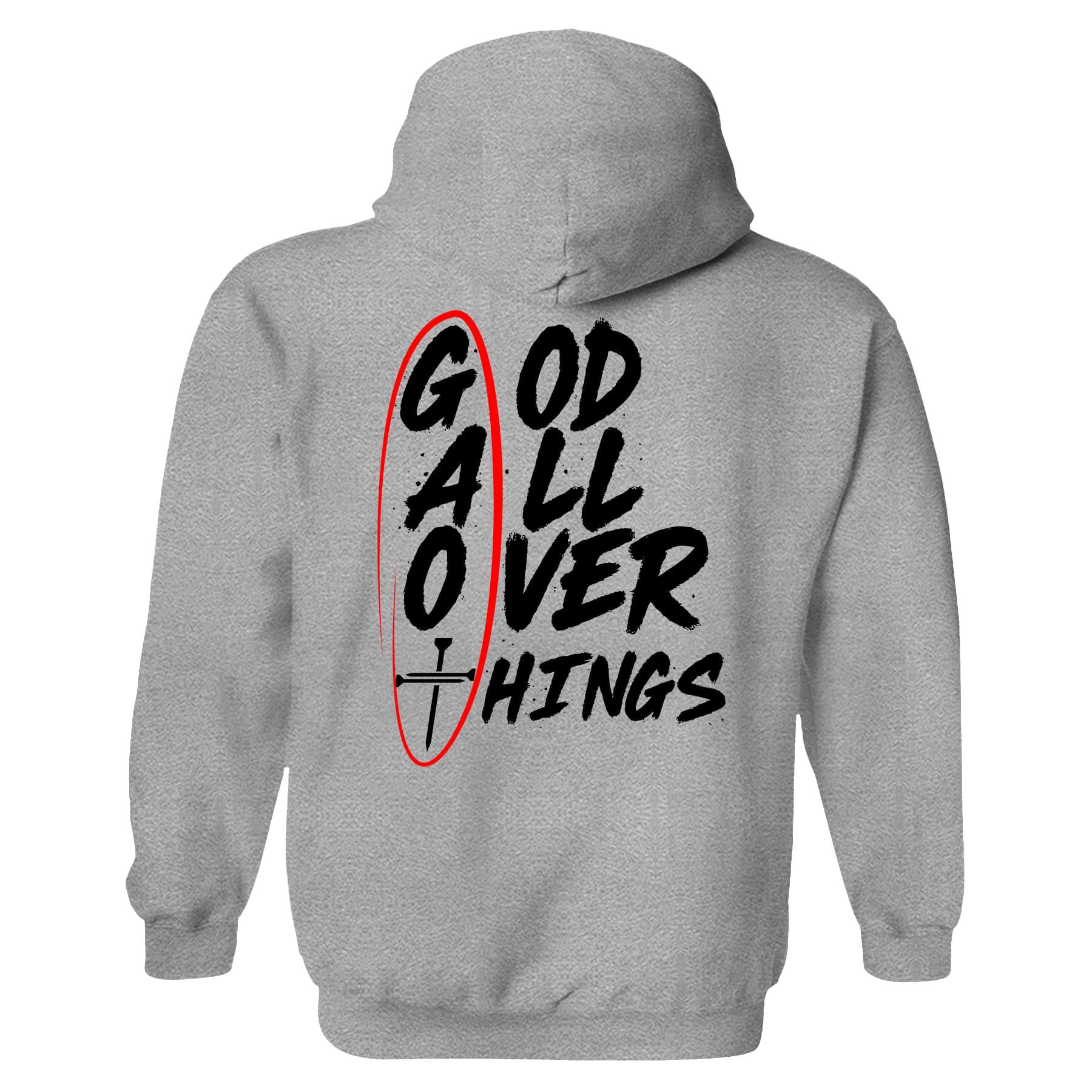 OurTrueGod Customs Apparel Hoodie / Grey / S God All Over Things Hoodie