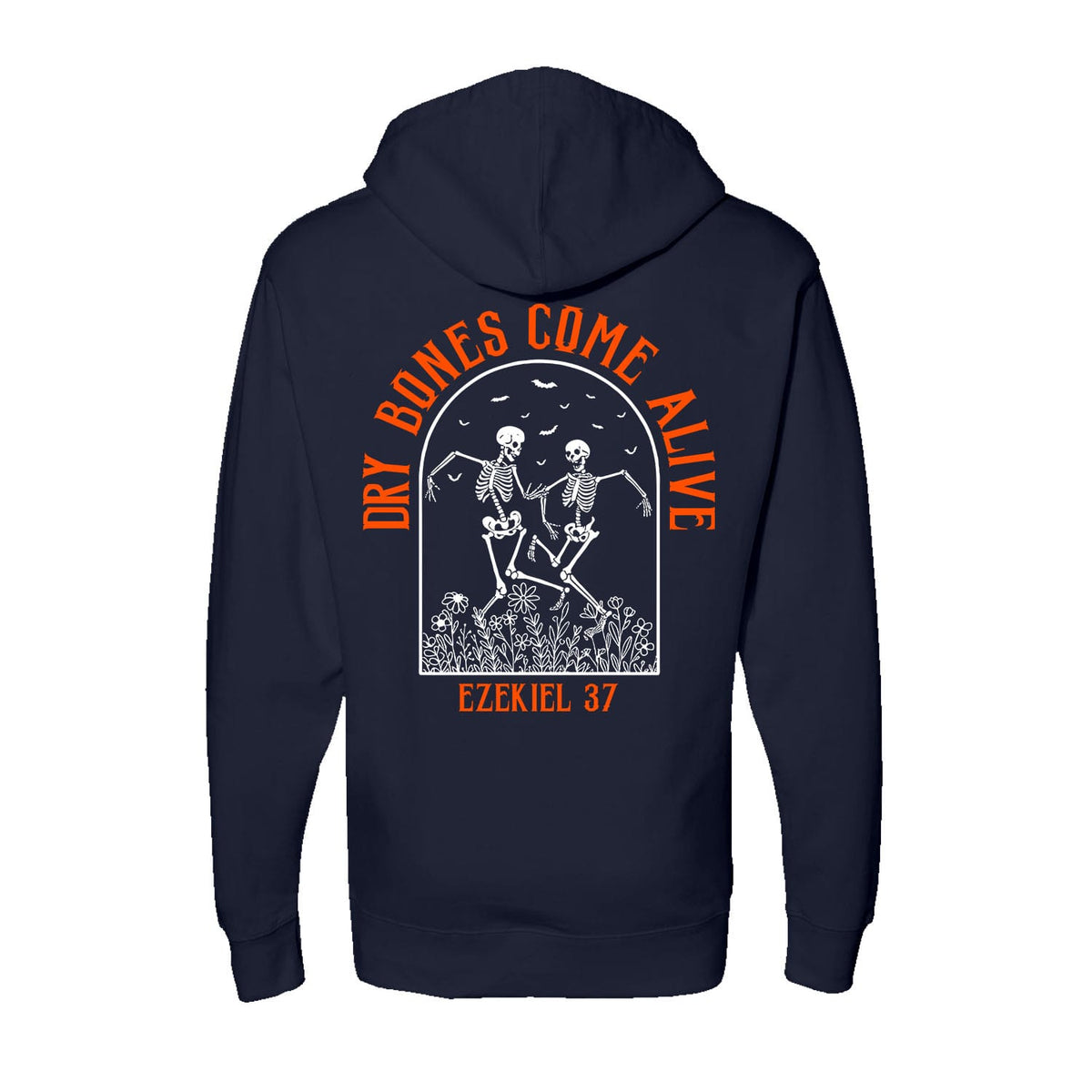 Dry Bones Come Alive Hoodie in Navy