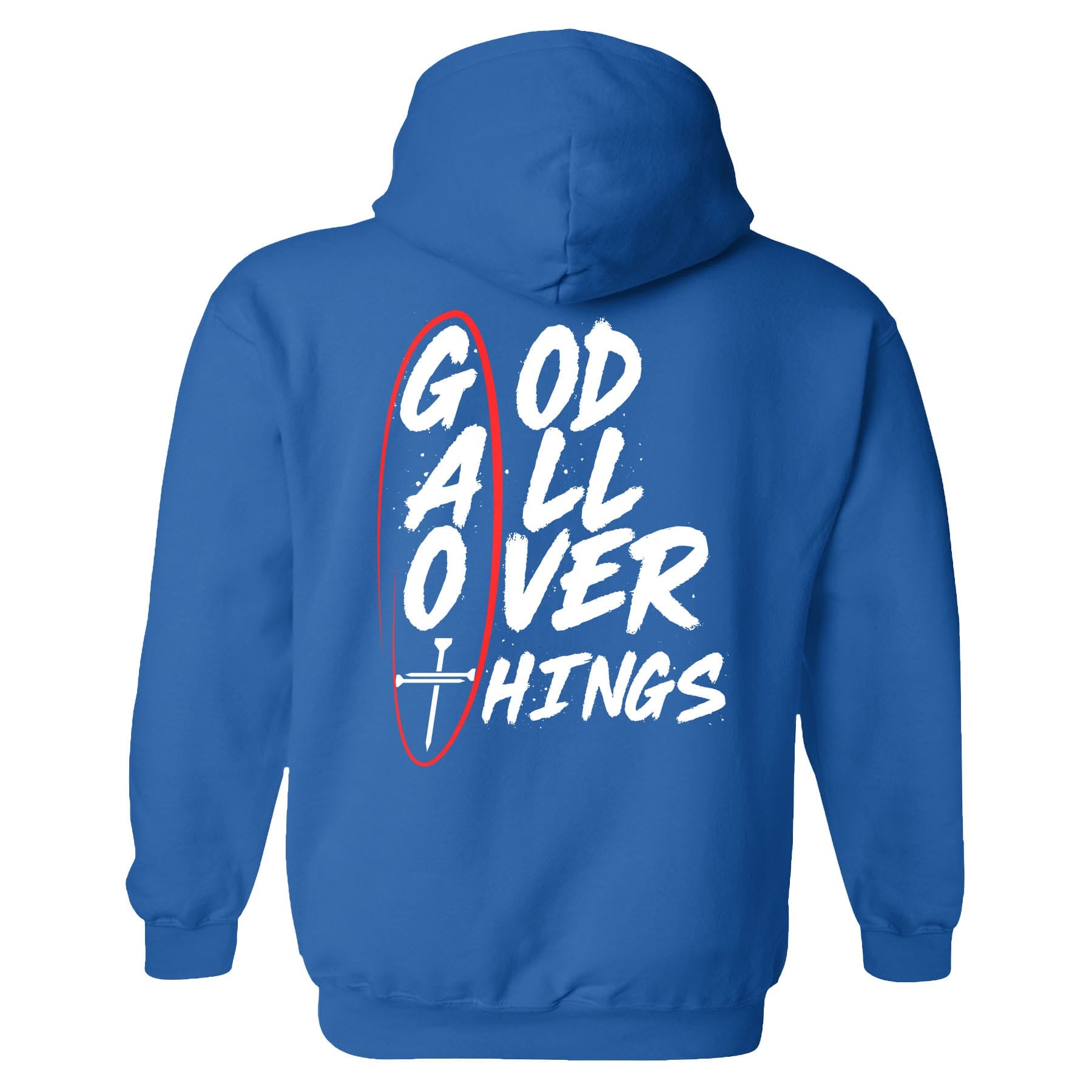 OurTrueGod Customs Apparel Hoodie / Royal Blue / S God All Over Things Hoodie