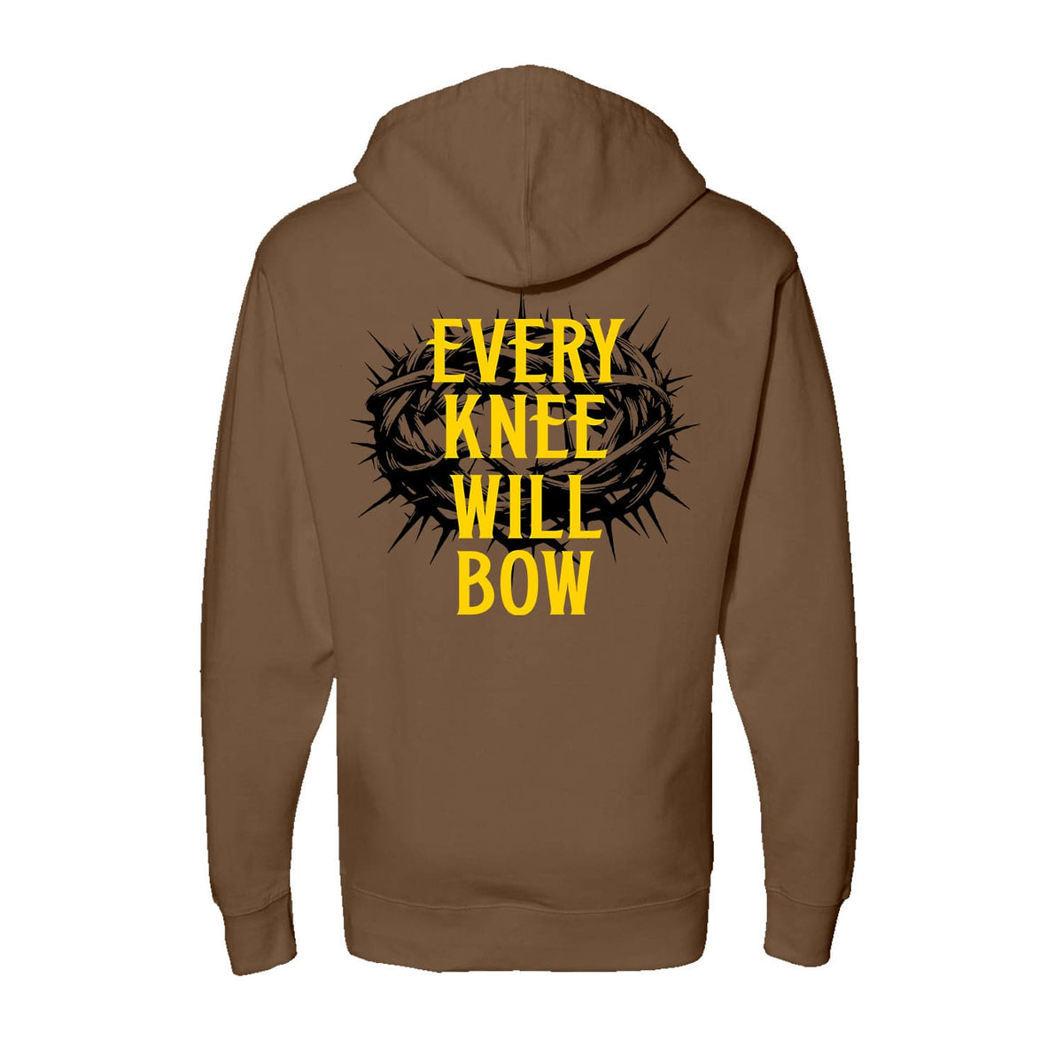 Every Knee Will Bow Hoodie in Saddle
