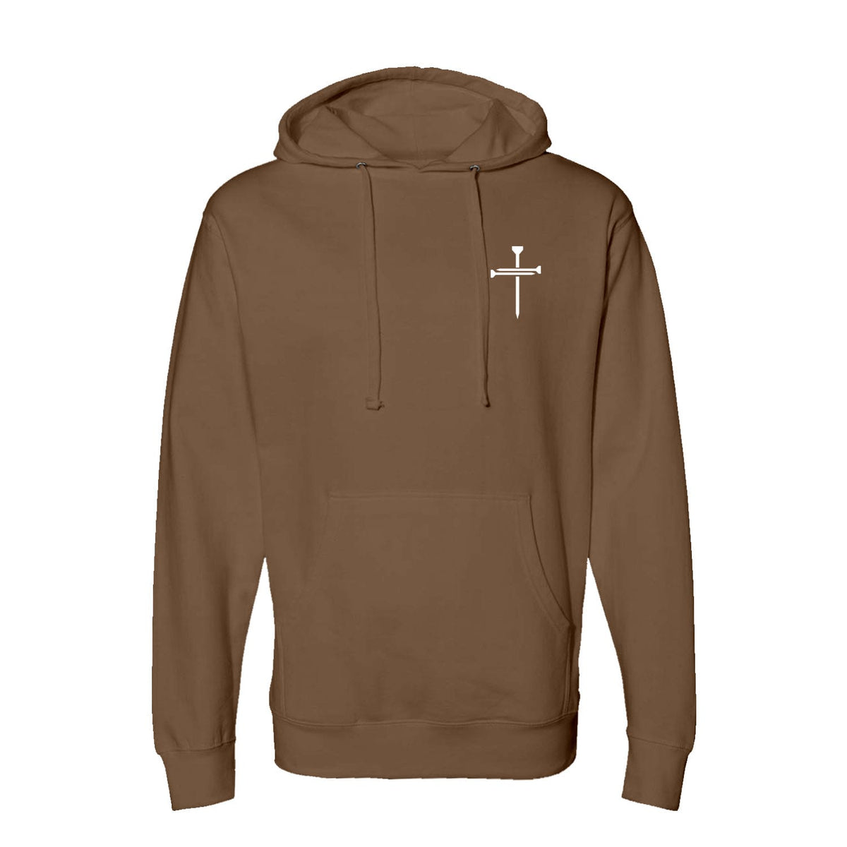 Nail Cross Left Chest Hoodie in Saddle