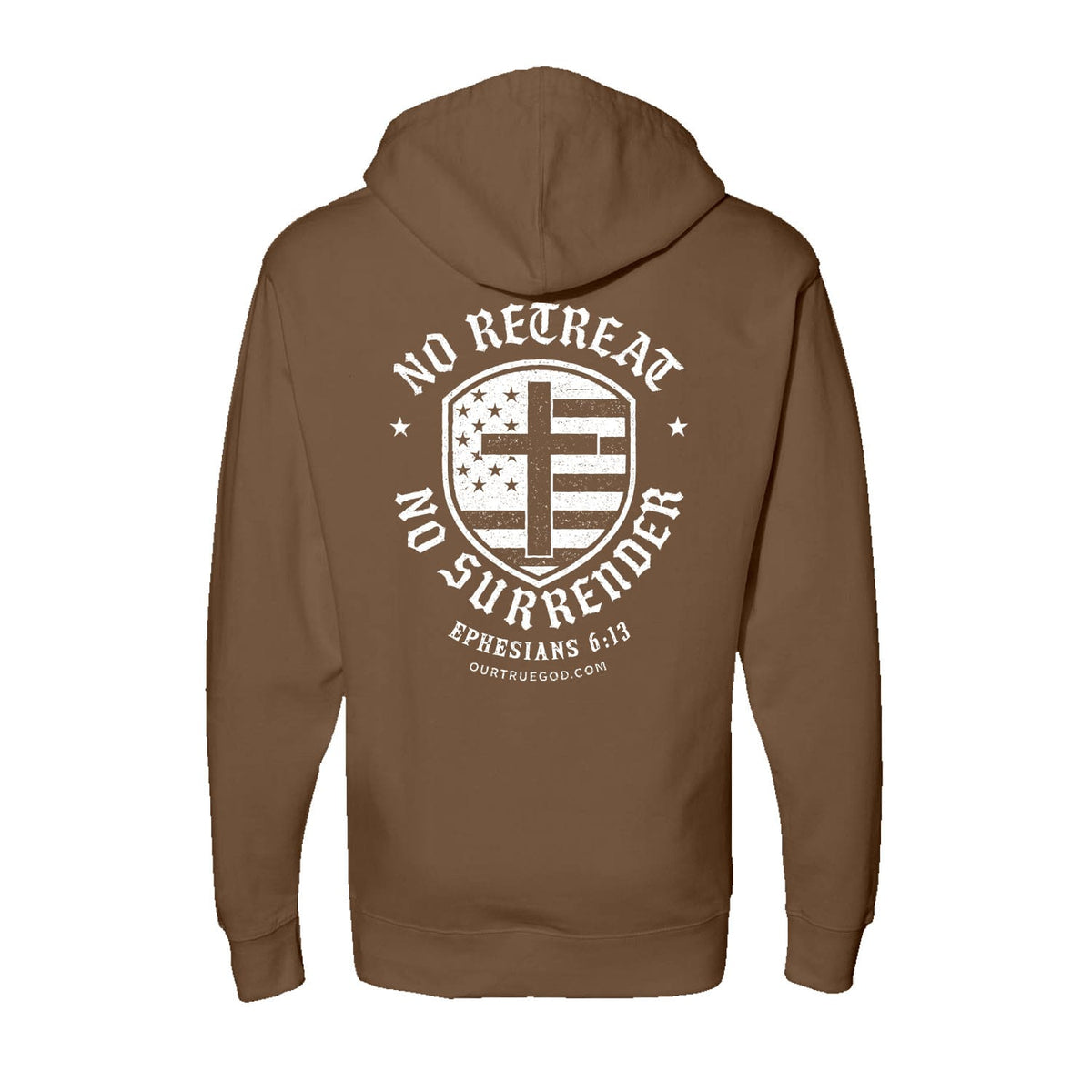 No Retreat Hoodie in Saddle