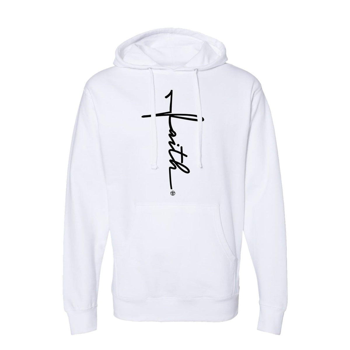 Faith Cross Hoodie in White