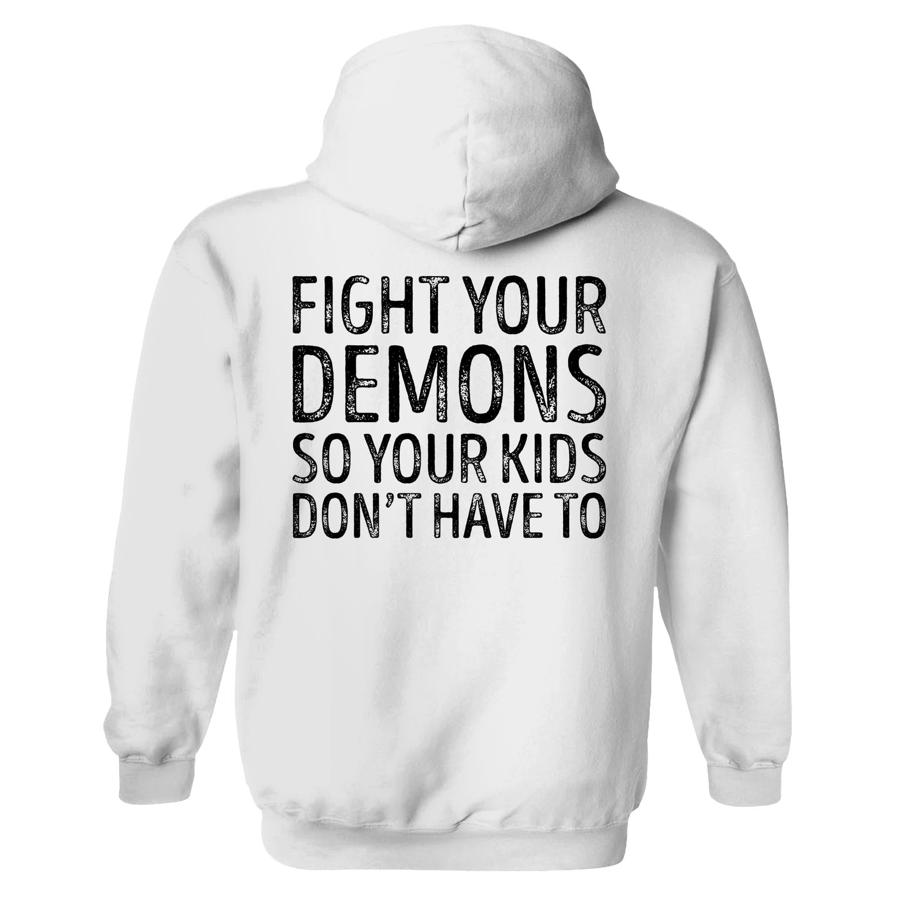 OurTrueGod Customs Apparel Hoodie / White / S Fight Your Demons Hoodie