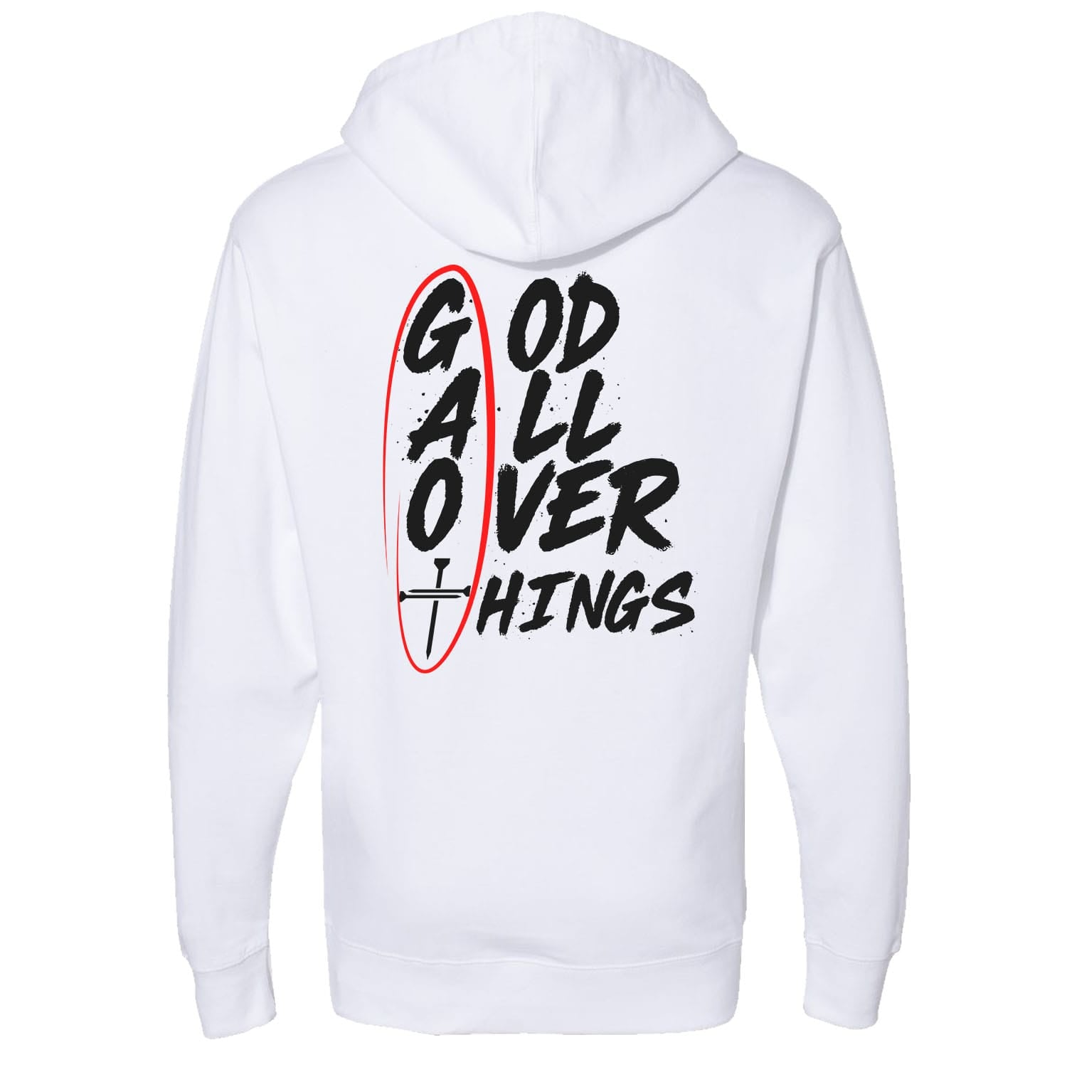 OurTrueGod Customs Apparel Hoodie / White / S God All Over Things Pullover Hoodie